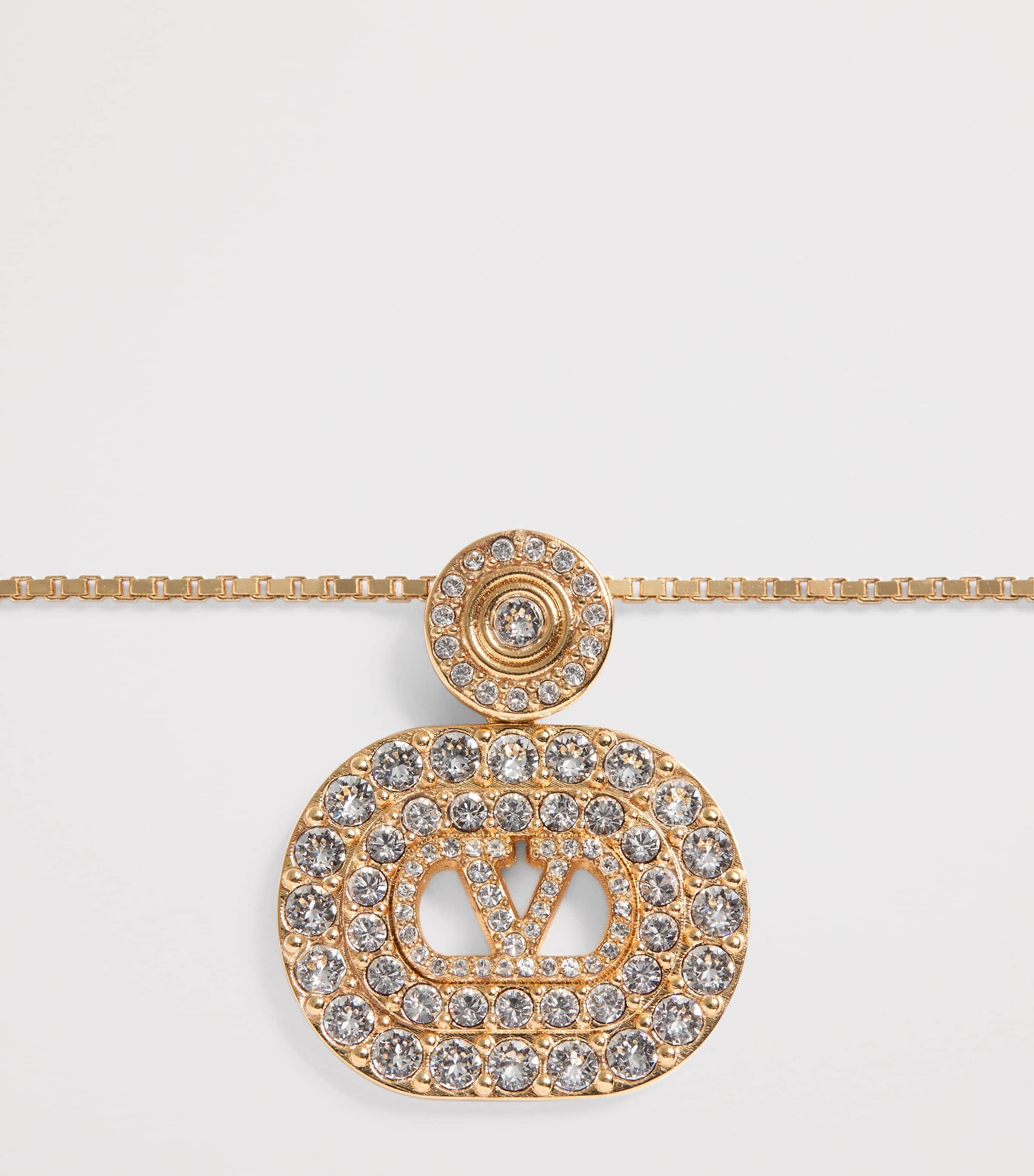 Valentino Garavani Crystal VLogo Signature Necklace Image 3