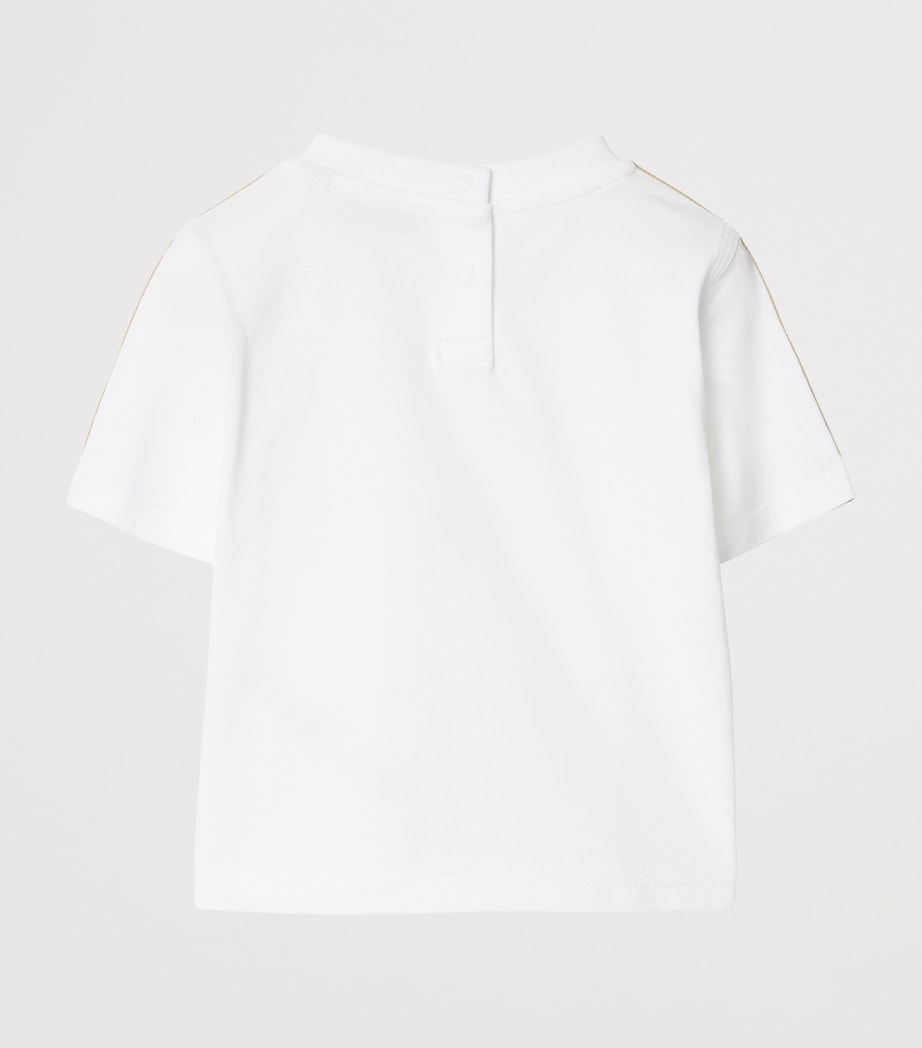 Cotton Check-Trim T-Shirt (6-24 Months) WHITE Image 4