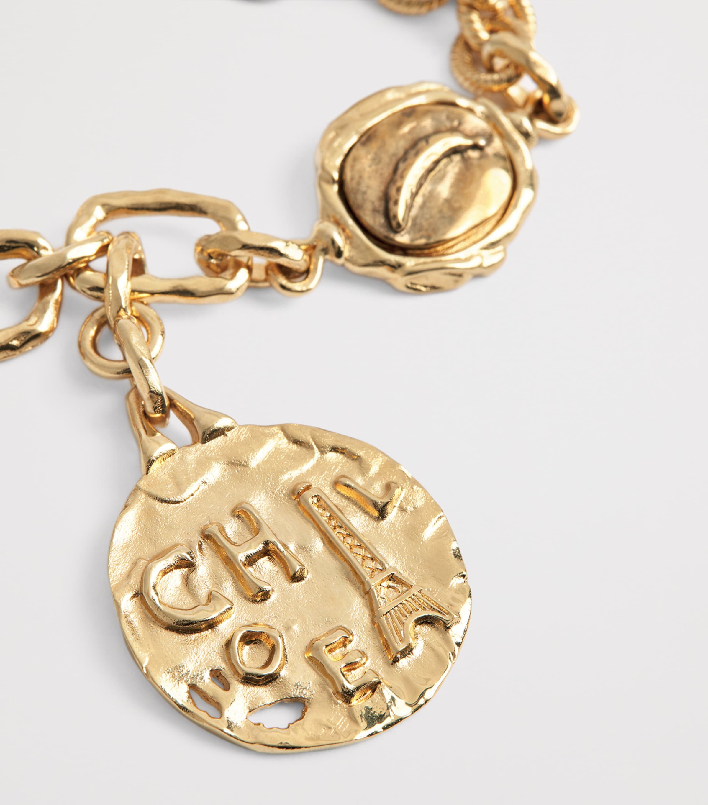 Chloé Chloé Medals Choker Necklace Vintage Gold Image 2