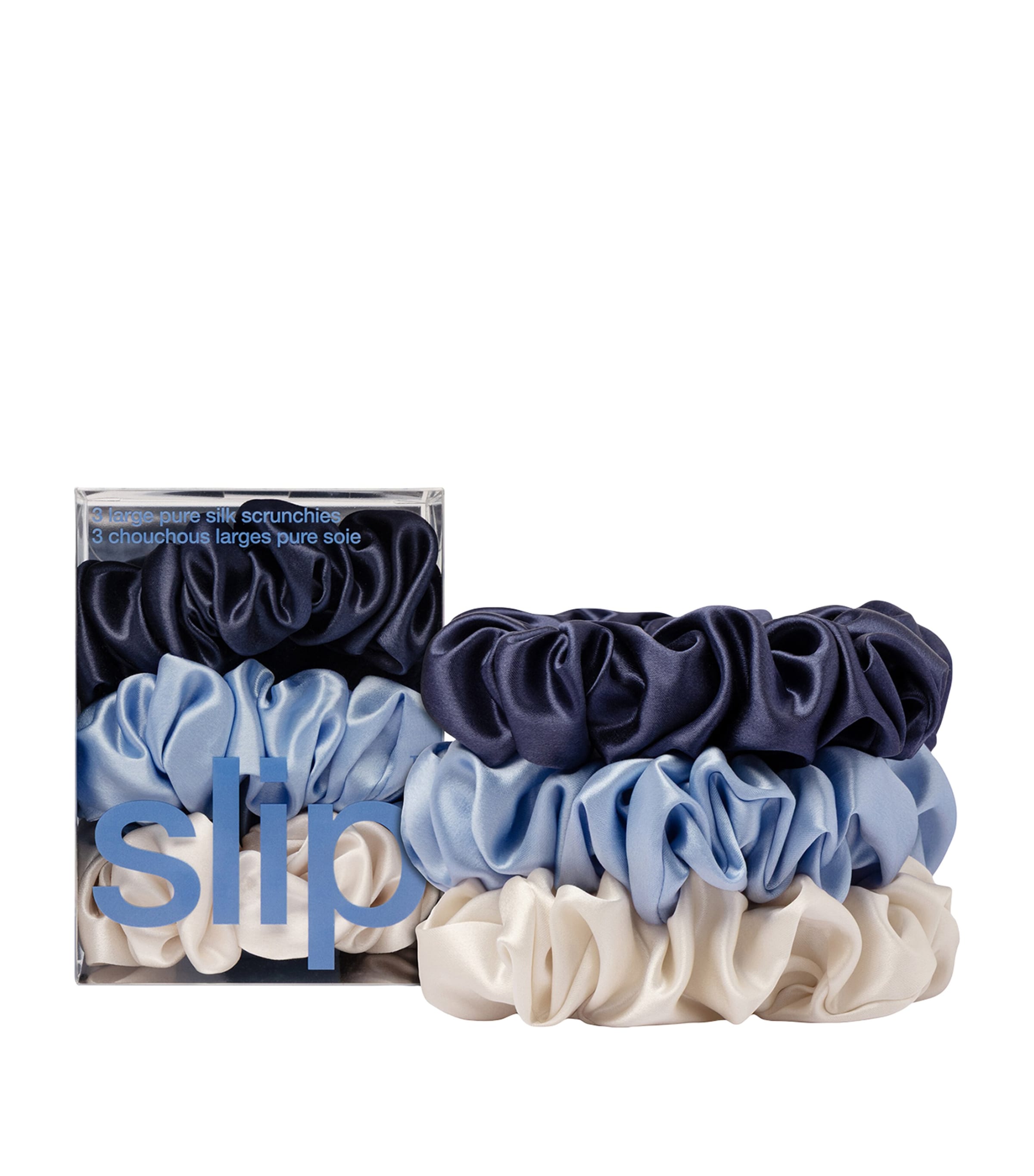Slip Pure Silk Large Scrunchies (Pack of 4) Skye Image 1