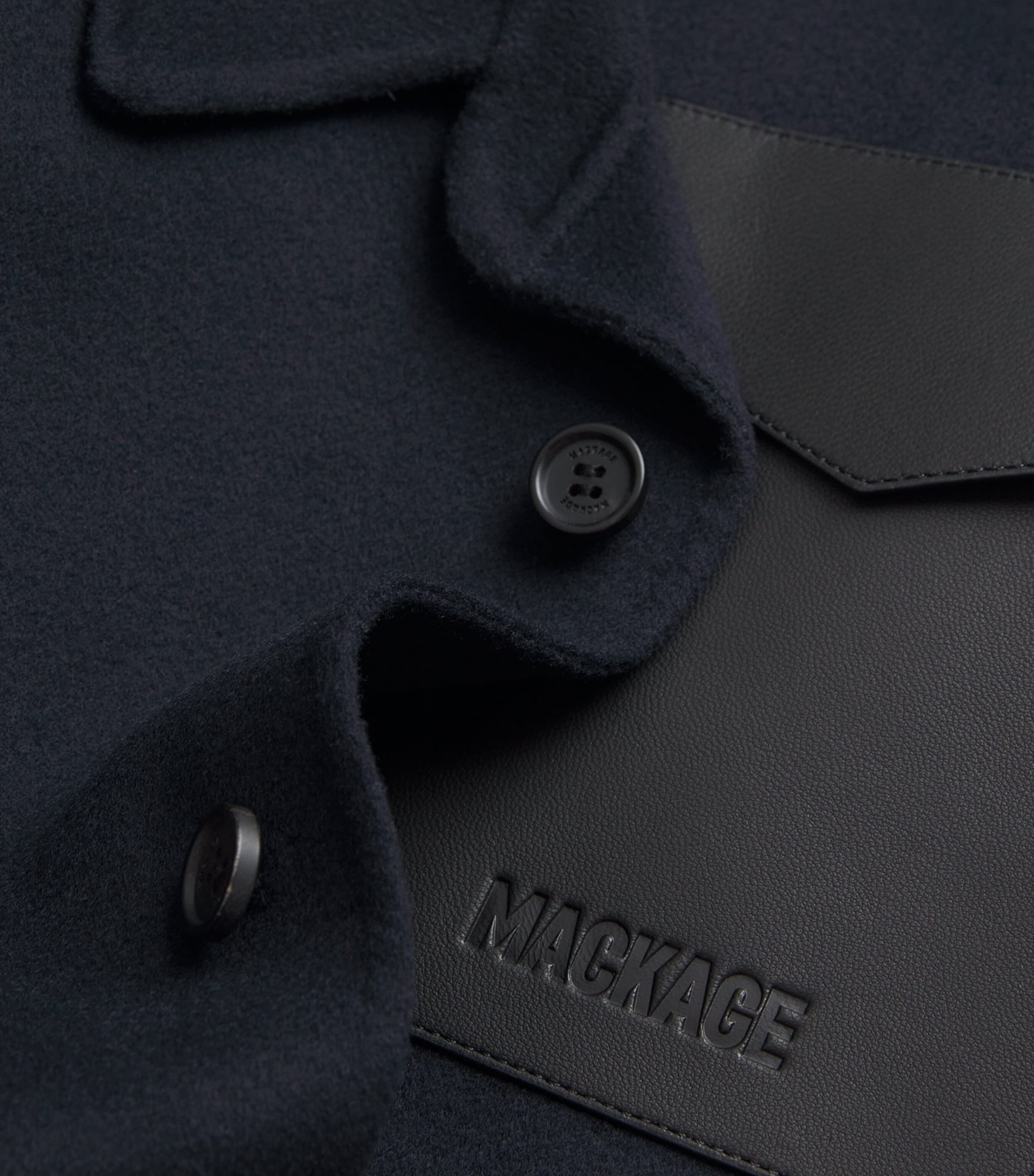 Wool Emmanuel Overshirt NAVY A Image 5