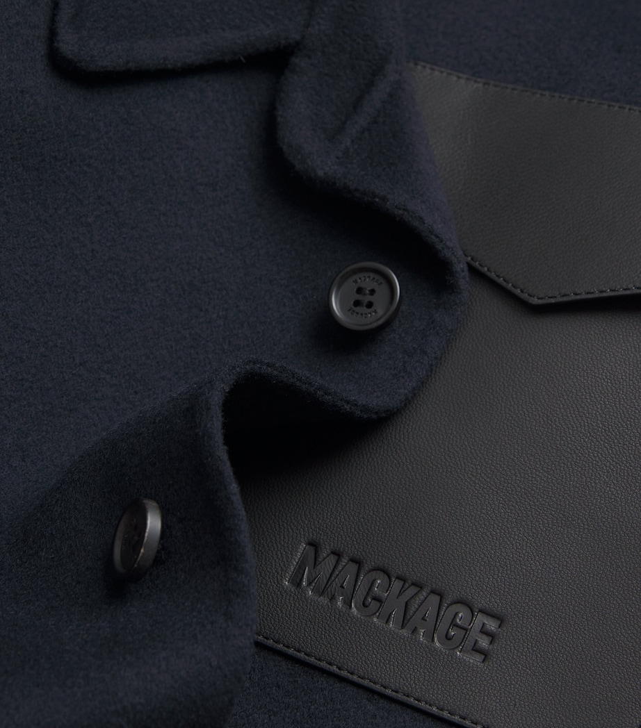 Wool Emmanuel Overshirt NAVY A Image 5