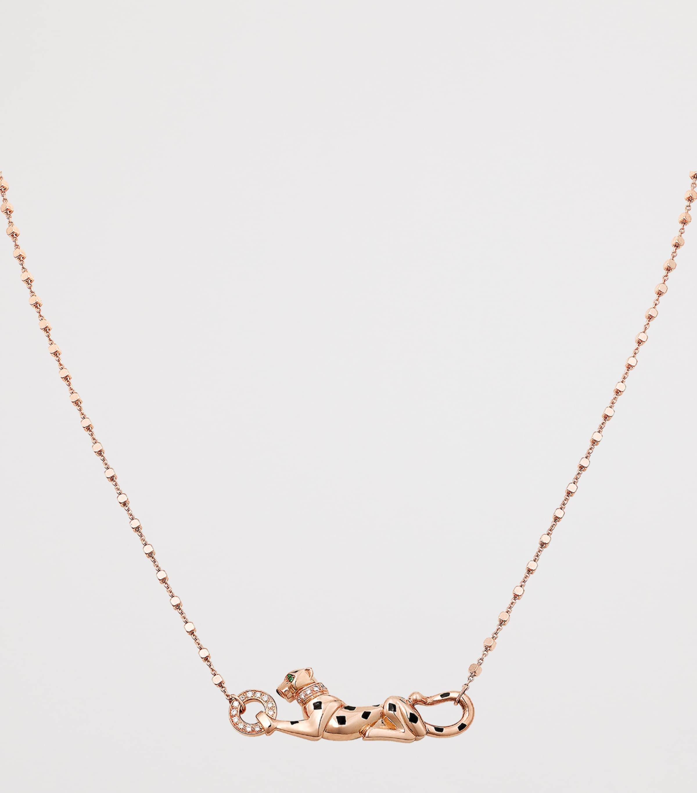 Rose Gold, Diamond and Tsavorite Panthère de Cartier Necklace ROSE GOLD Image 3