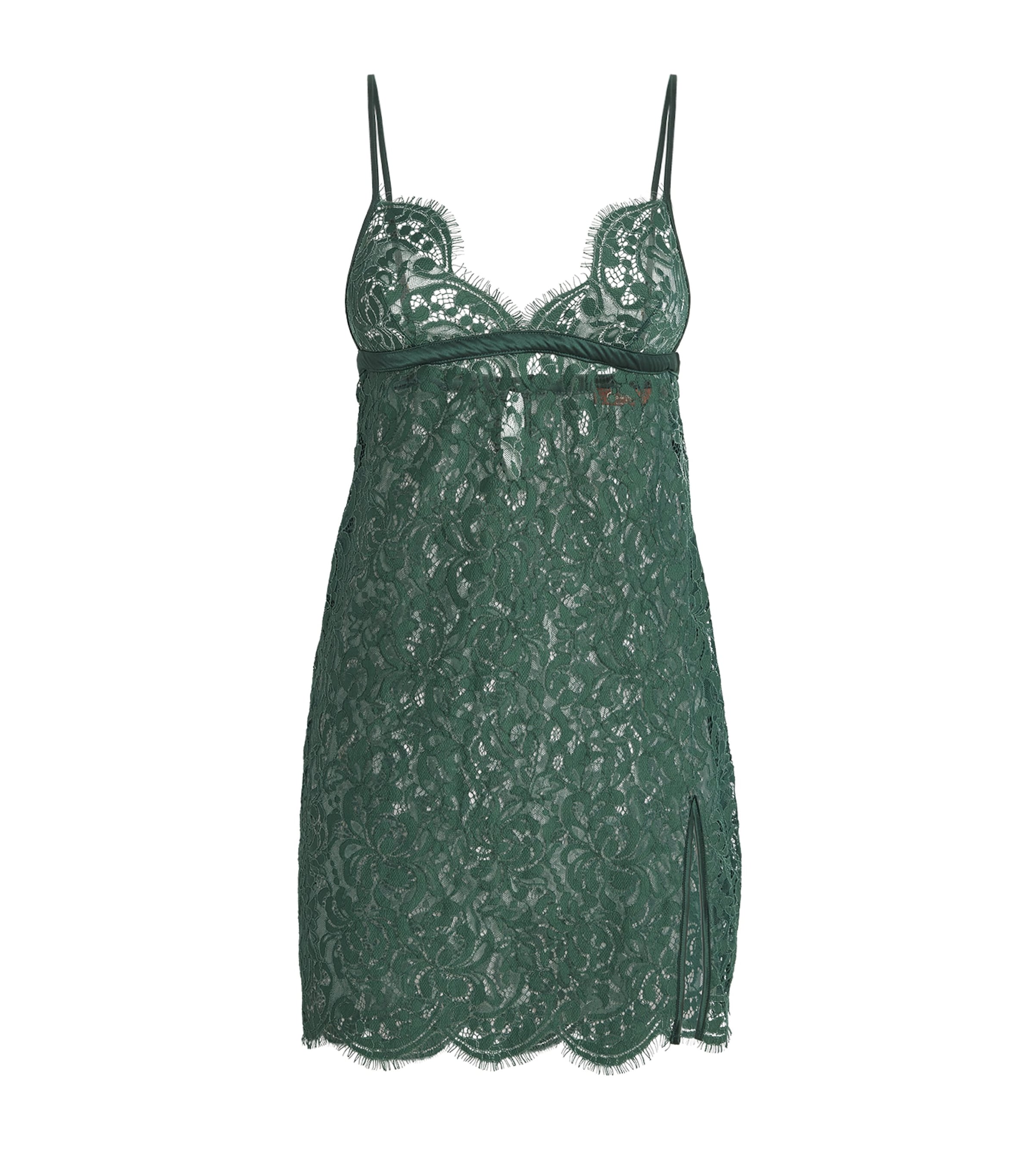 Coco De Mer Lace Isara Babydoll Dress In Green