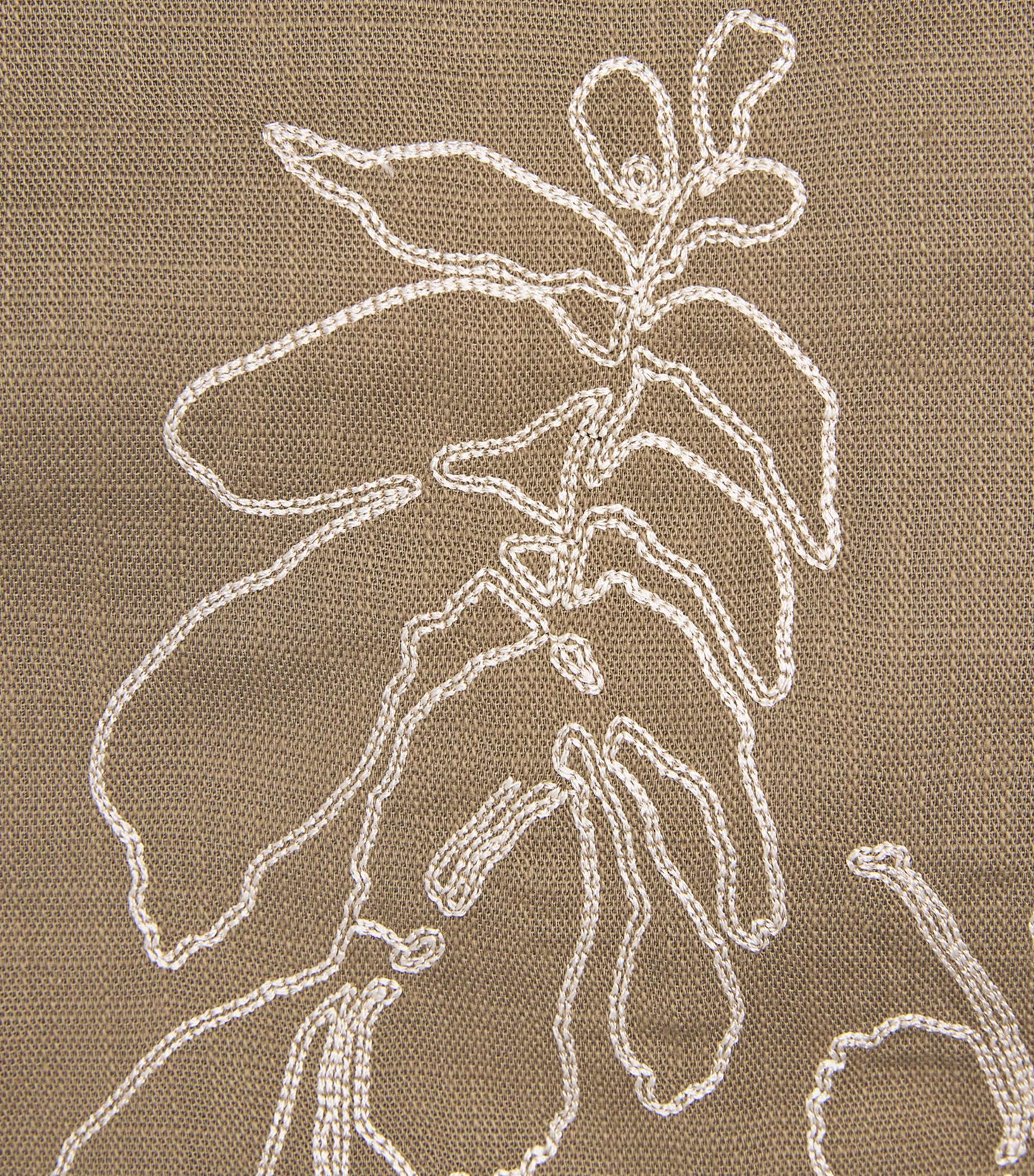 Samsøe Samsøe Mens Embroidered Saoscar Shirt Dusky Green Image 6
