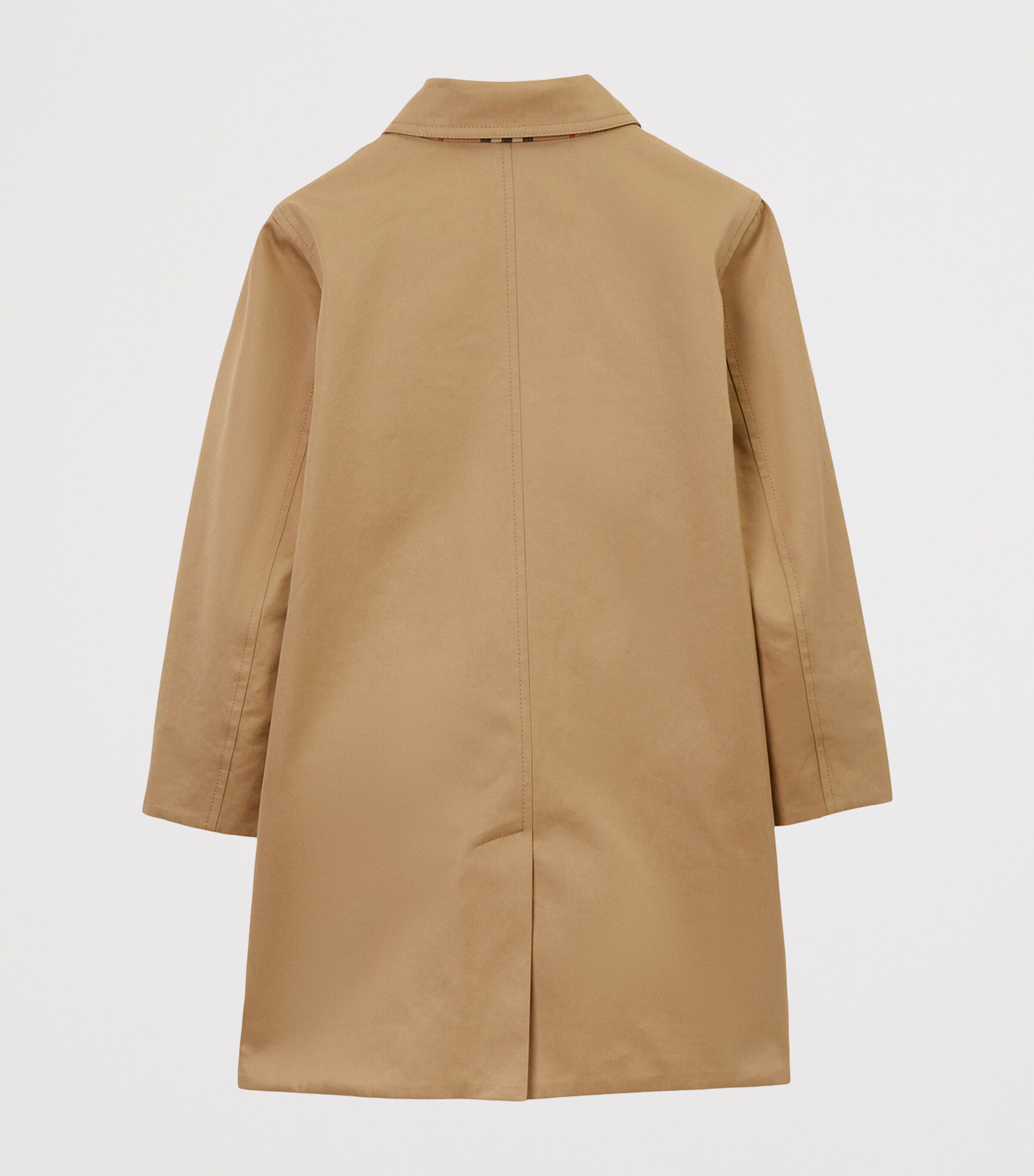 Burberry Kids Cotton Reversible Car Coat (3-12 Years) Archive Beige Ip Chk Image 4