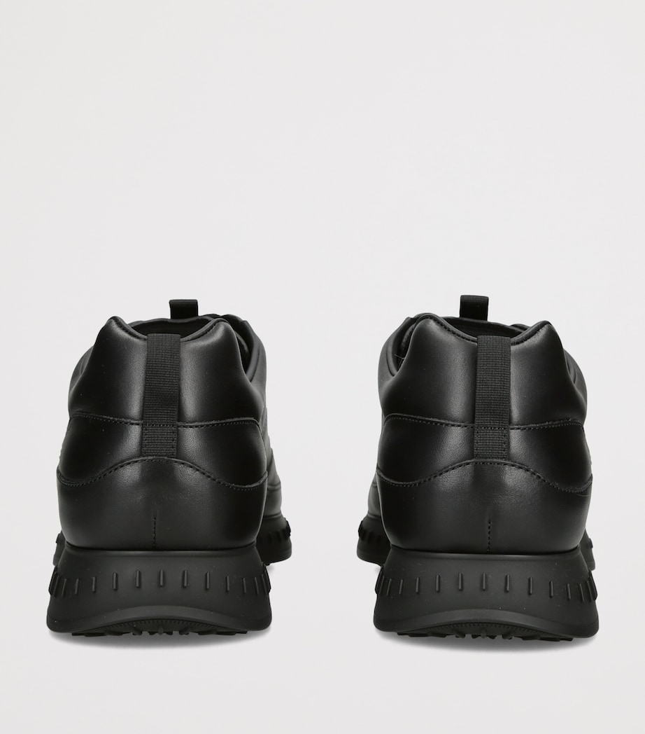 John Lobb Leather Stream Laced Sneakers Black Image 4