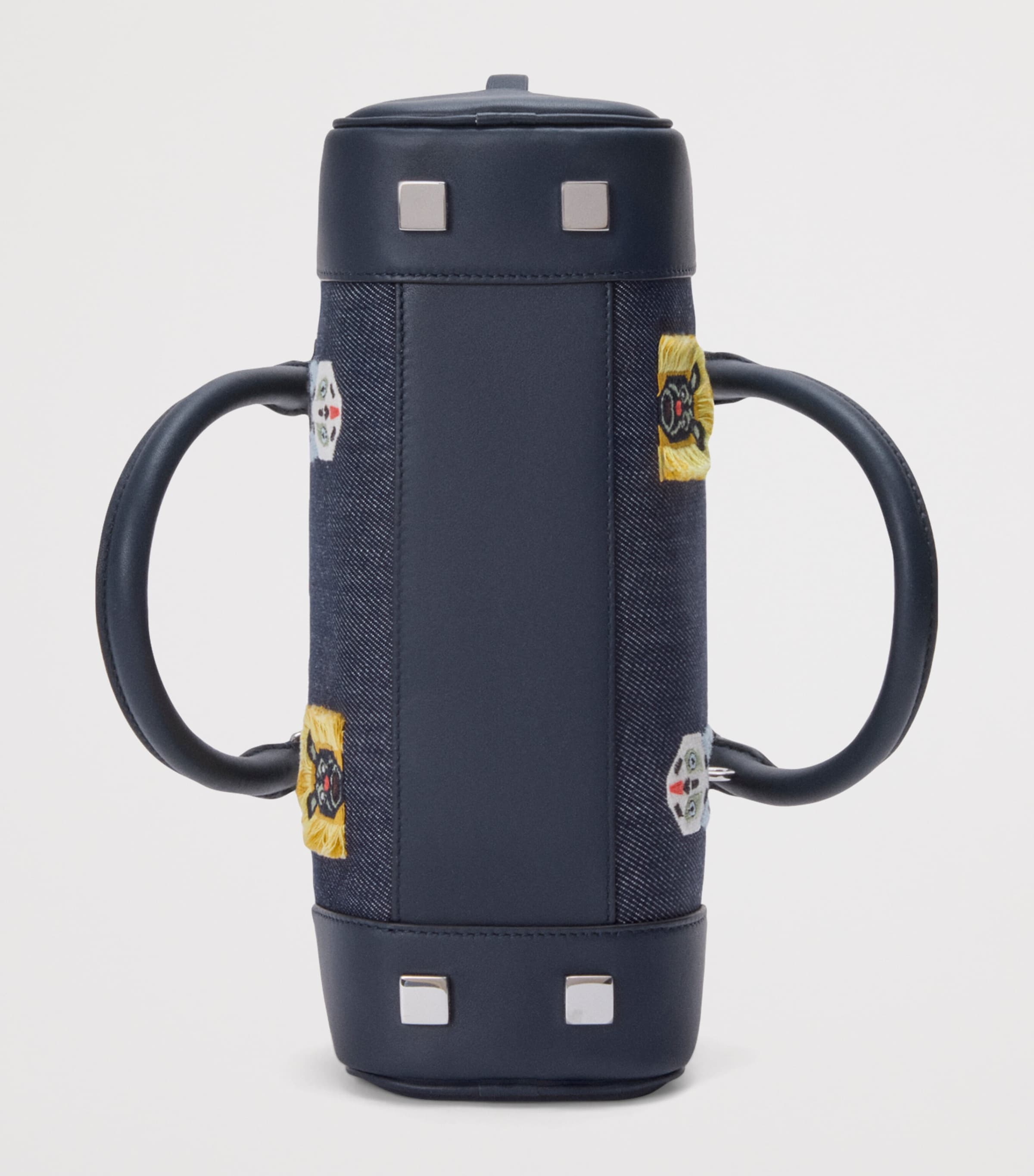 x Louis Wain Denim Amazona 23 Top Handle Bag BLUE Image 6