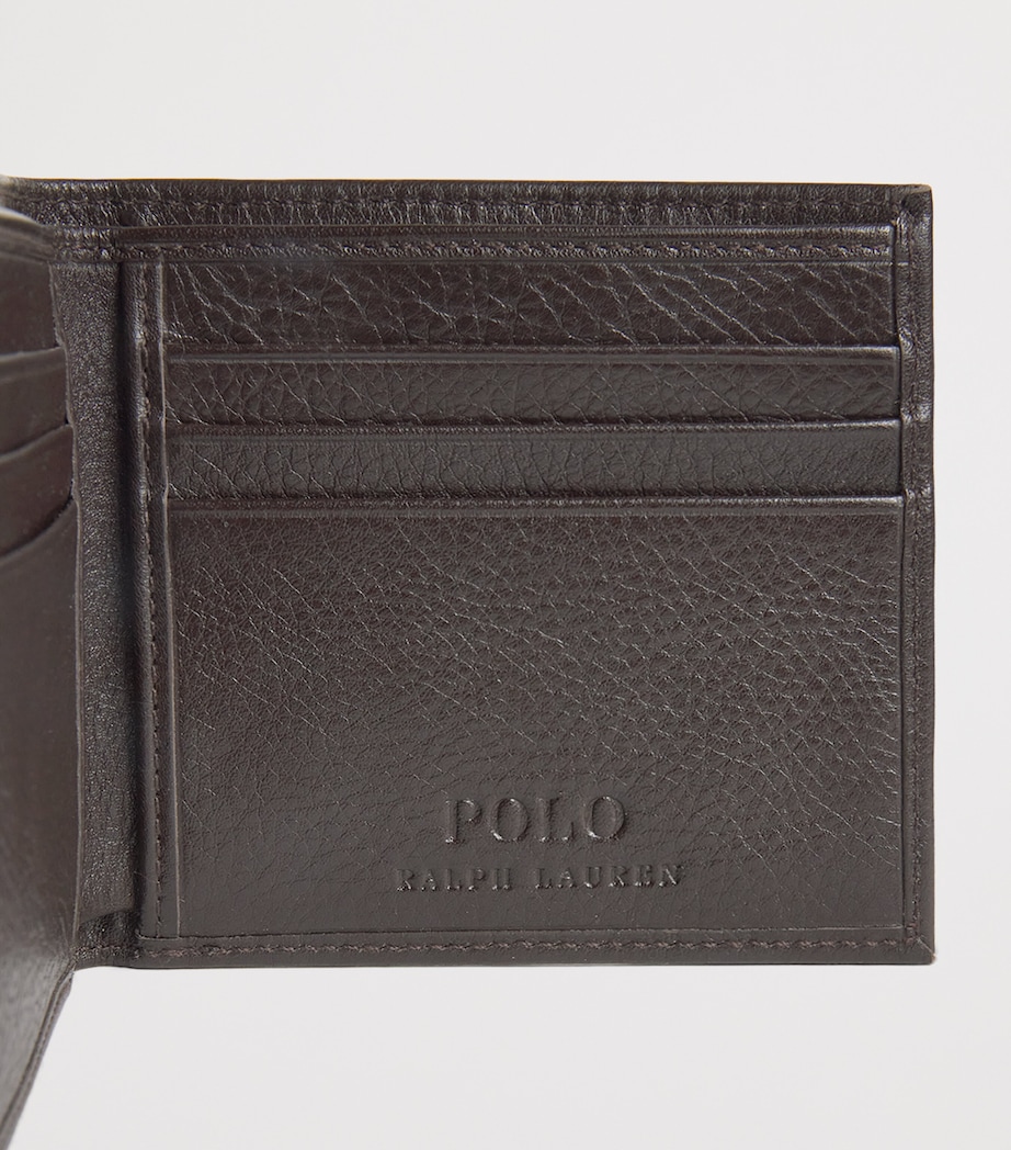 Leather Polo Pony Wallet BROWN Image 4