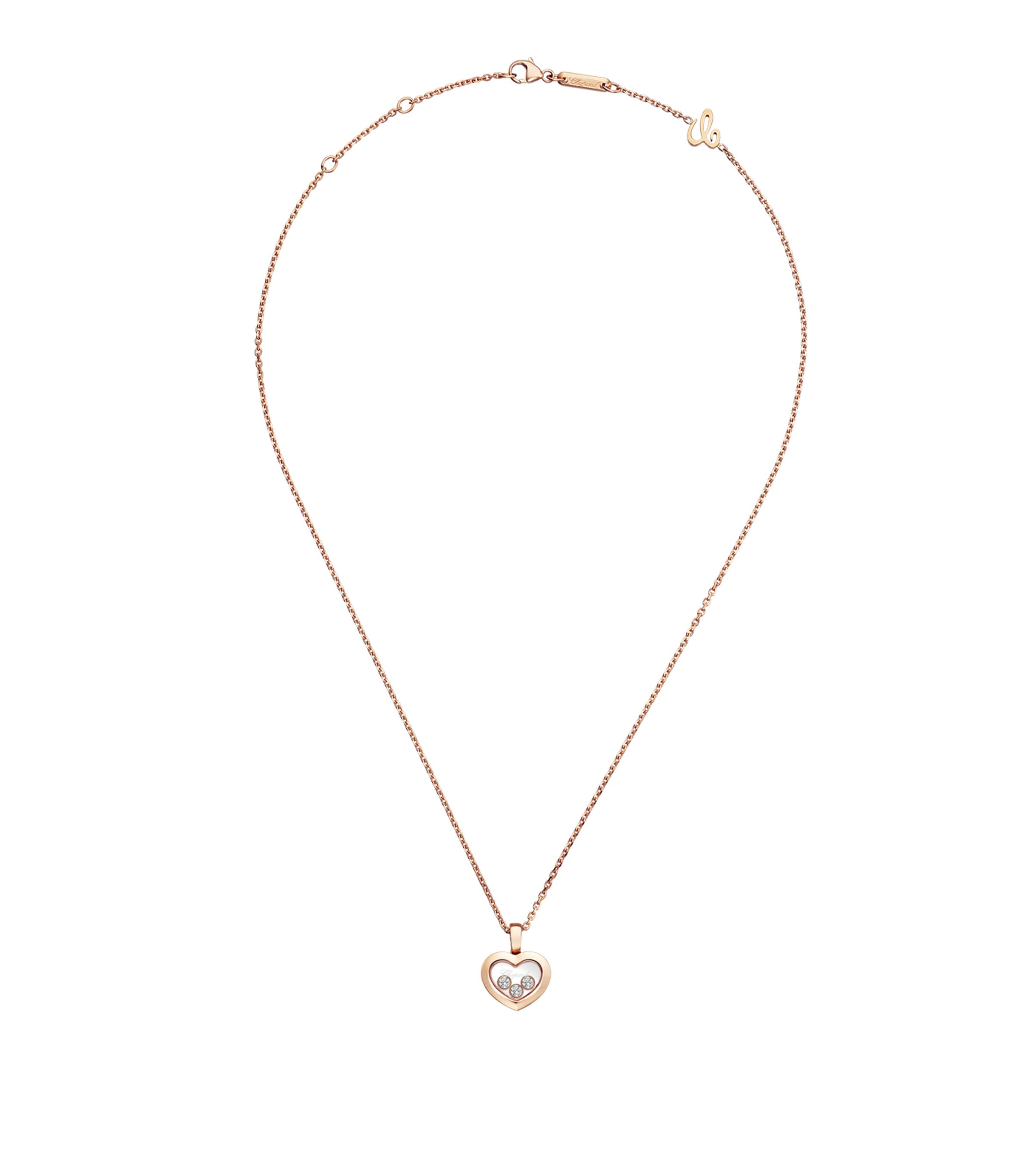 Rose Gold And Diamond Happy Diamonds Icons Pendant 18K ROSE GOLD Image 4