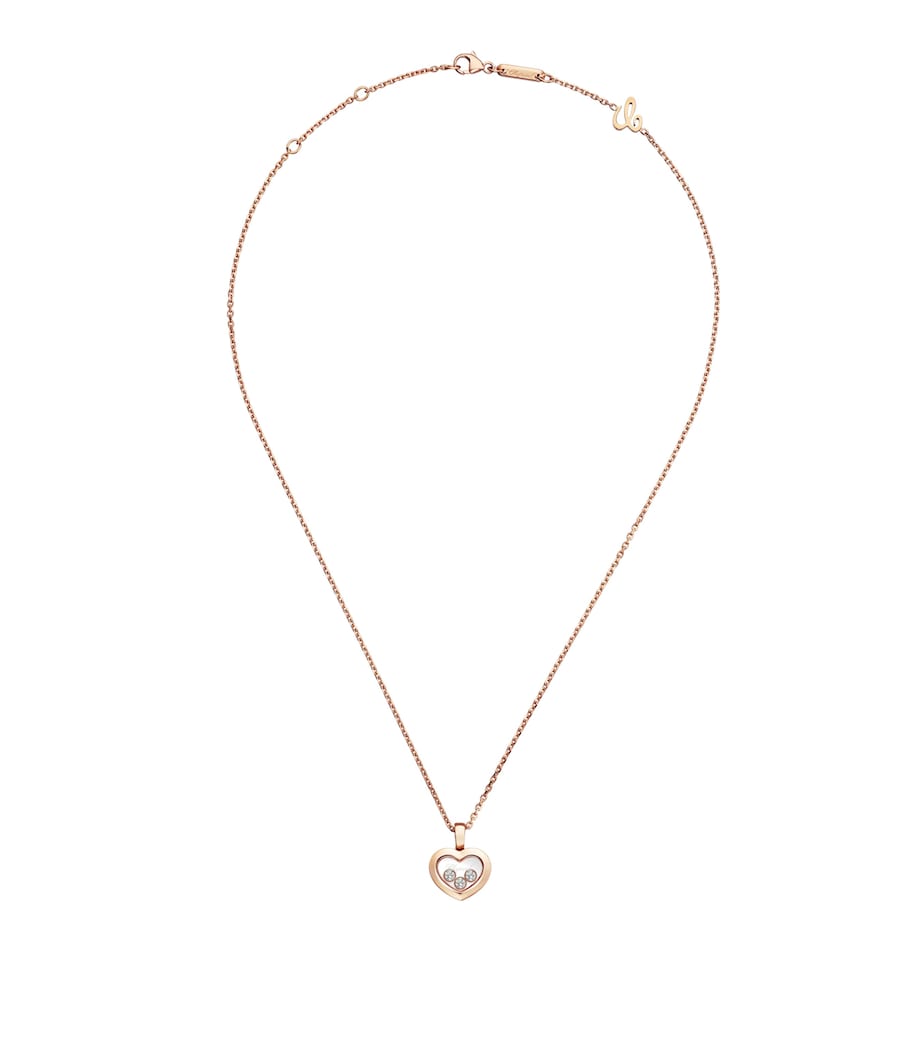Rose Gold And Diamond Happy Diamonds Icons Pendant 18K ROSE GOLD Image 4