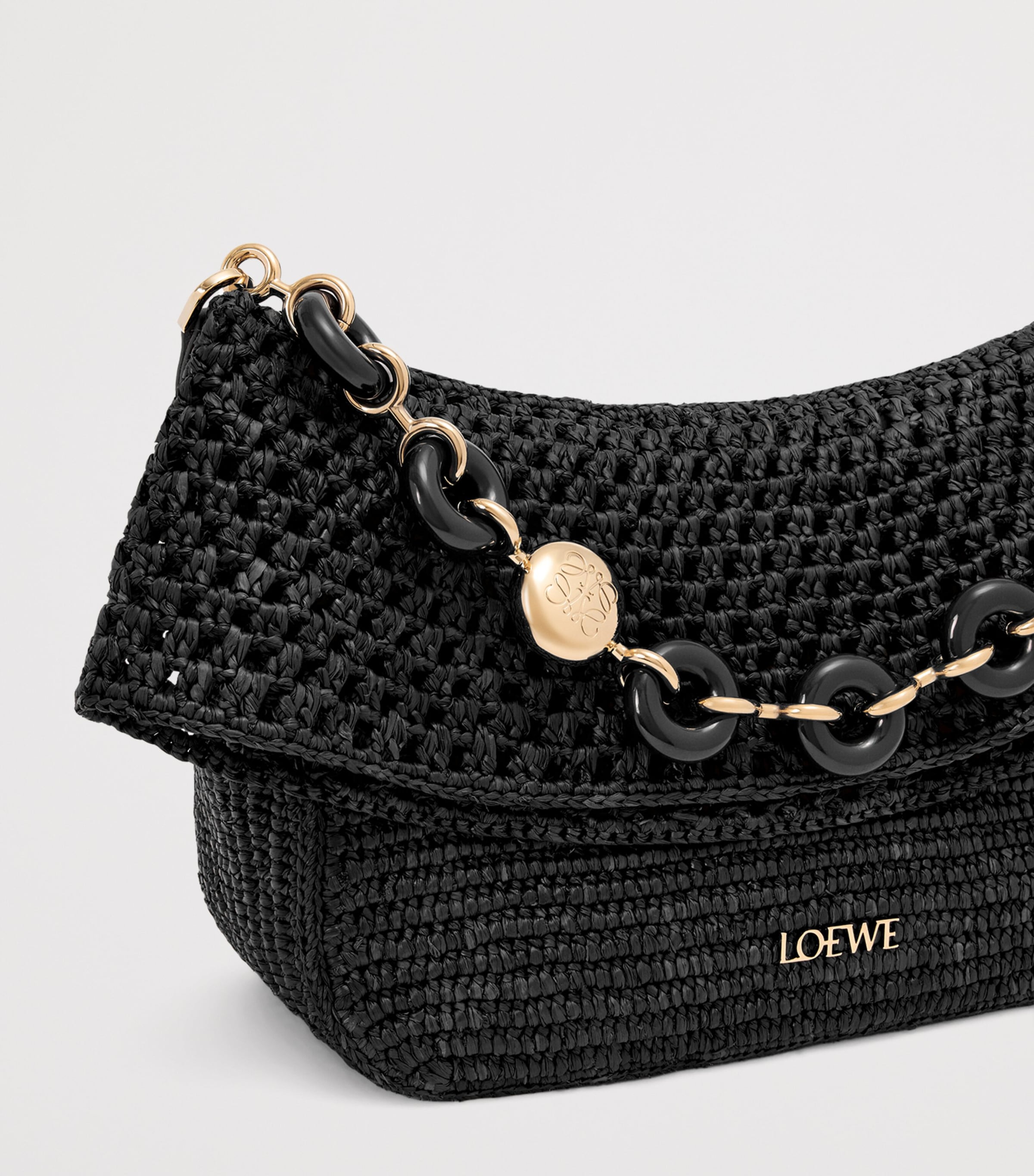 LOEWE x Paula's Ibiza Medium Raffia Ola Shoulder Bag