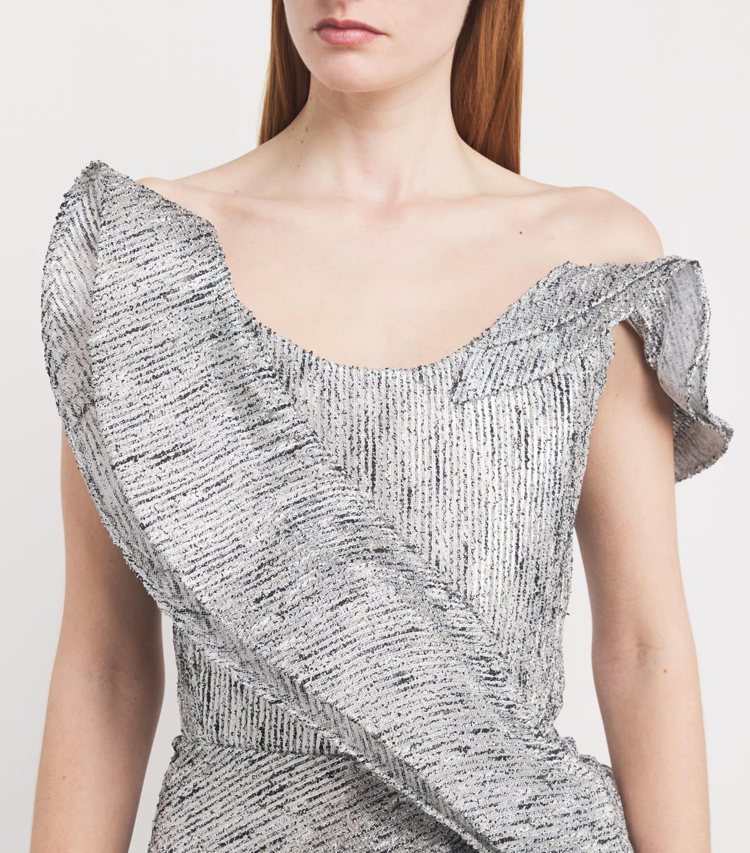 Maticevski Silver Tweed Satellite Wave Gown | Harrods MX