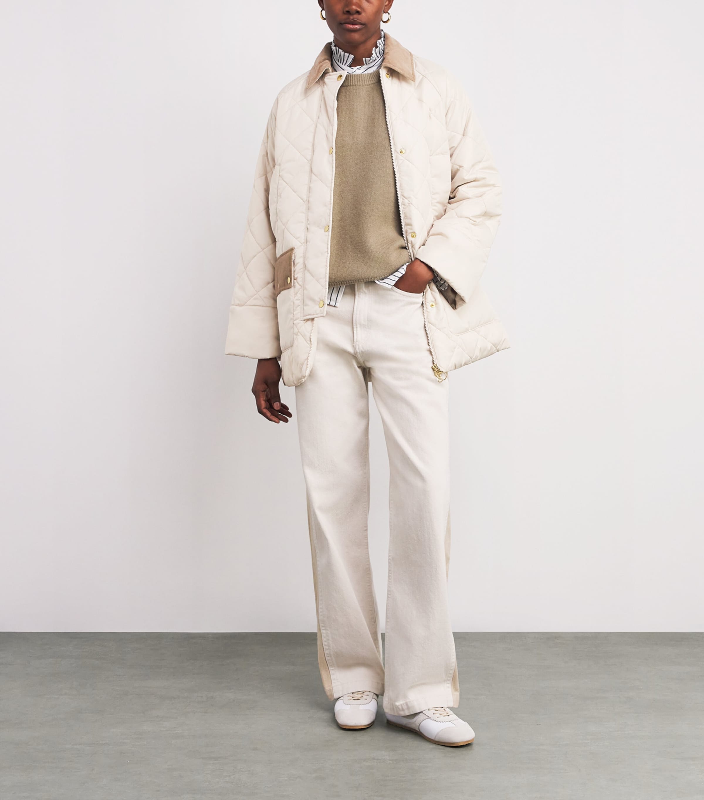 Quilted Aldburgh Jacket OATMEAL/ANCIENT TRTN Image 2