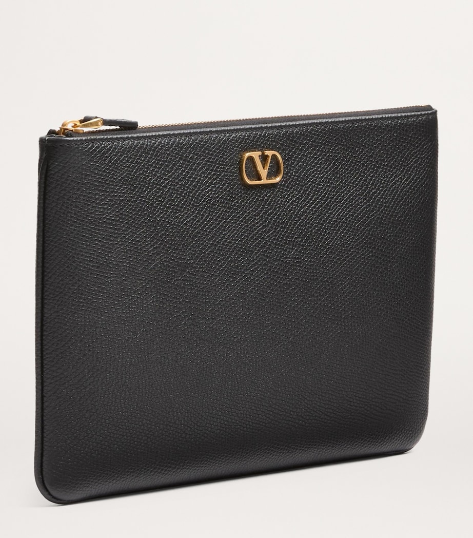 Medium Leather VLogo Signature Pouch 0NO Image 4