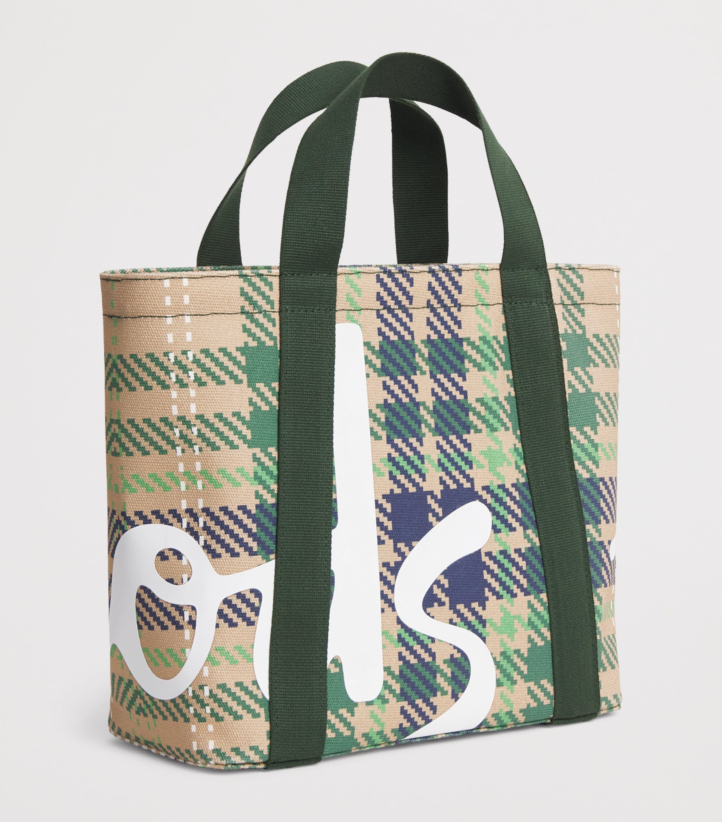 Harrods Mini Tartan Check Tote Bag Muti Image 3