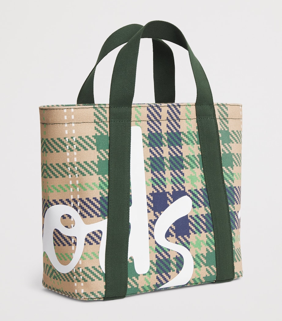 Harrods Mini Tartan Check Tote Bag Muti Image 3