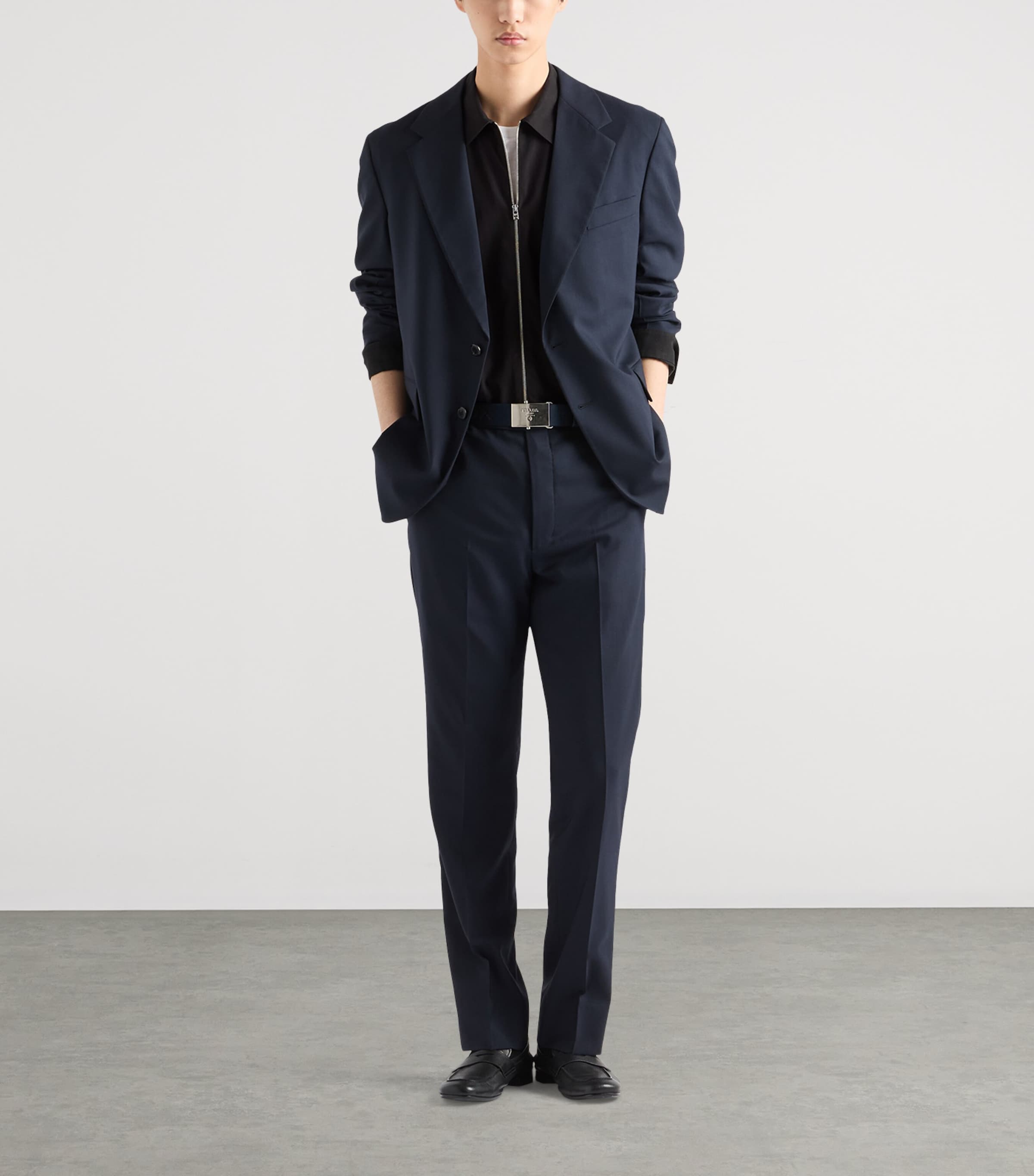 Prada Mens Cotton Zipped Shirt Image 2