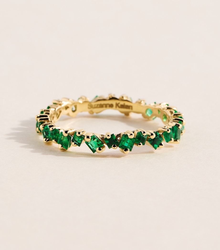 Suzanne Kalan Yellow Gold and Emerald La Fantaisie Cosmic Eternity Ring Yg/emer Image 1