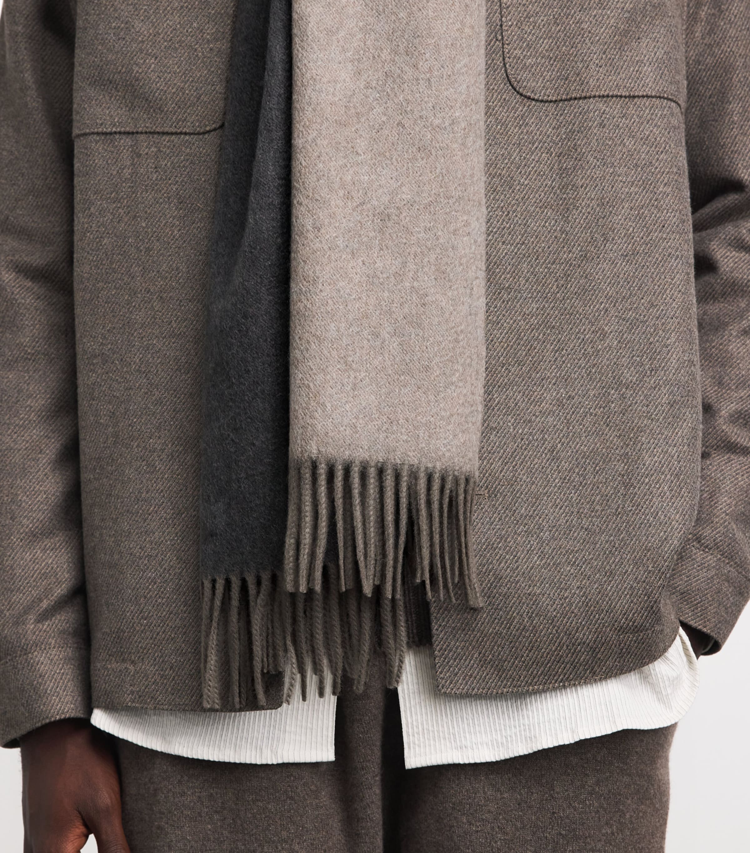 Johnstons Of Elgin Cashmere Ombré Scarf Earth Image 3