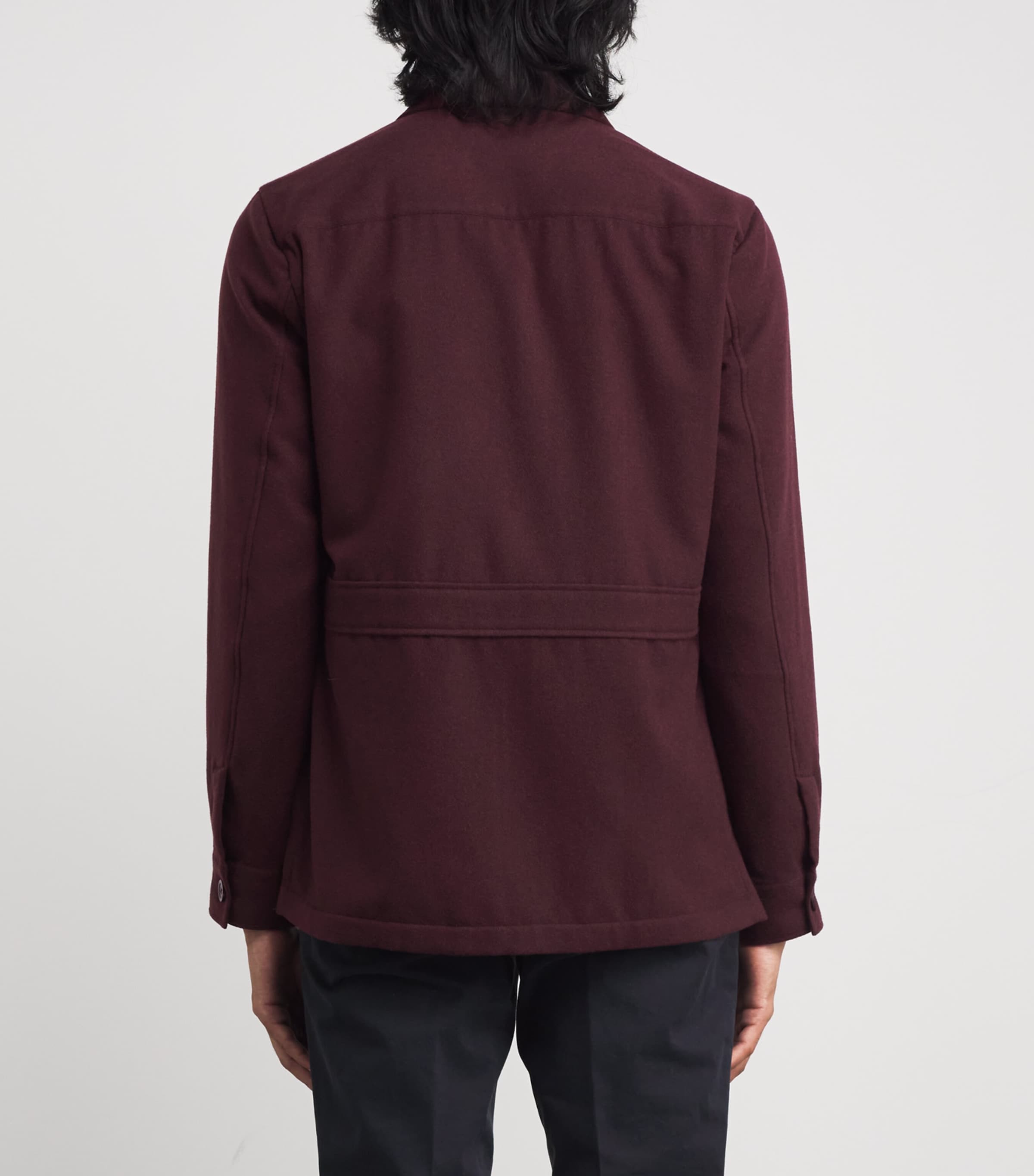 Notched-Collar Jacket DARK BURGUNDY Image 4