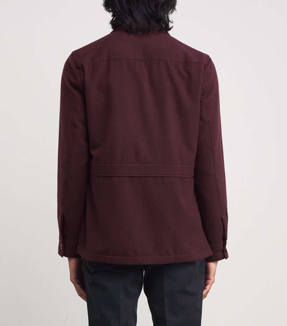 Notched-Collar Jacket DARK BURGUNDY Image 4