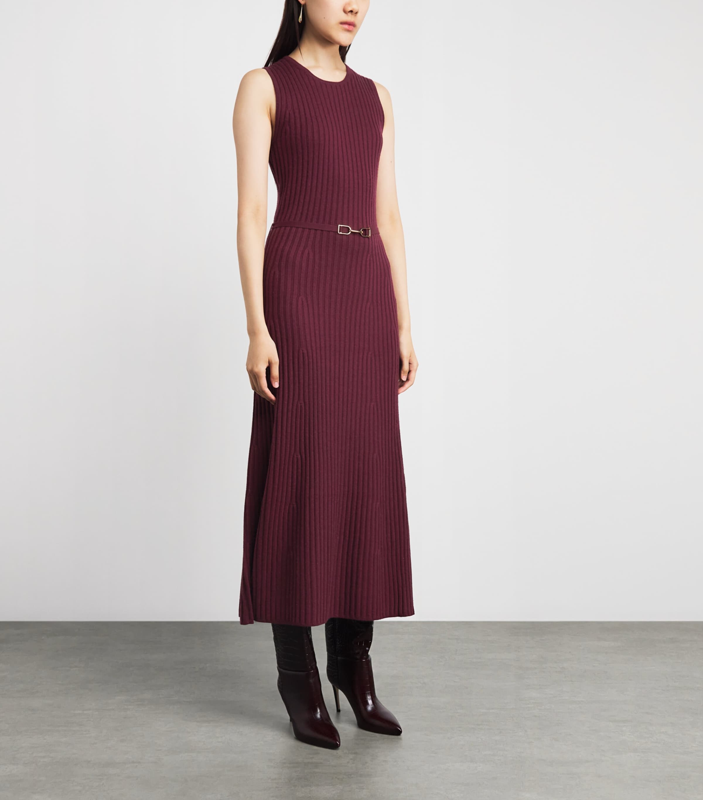 Gabriela Hearst Womens Merino Wool-Cashmere Meier Knit Dress Bdx Bordeaux Image 6