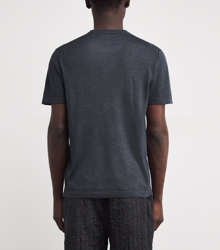 Silk-Cashmere-Blend Knitted Nathan T-Shirt CHARCOAL MELANGE Image 4