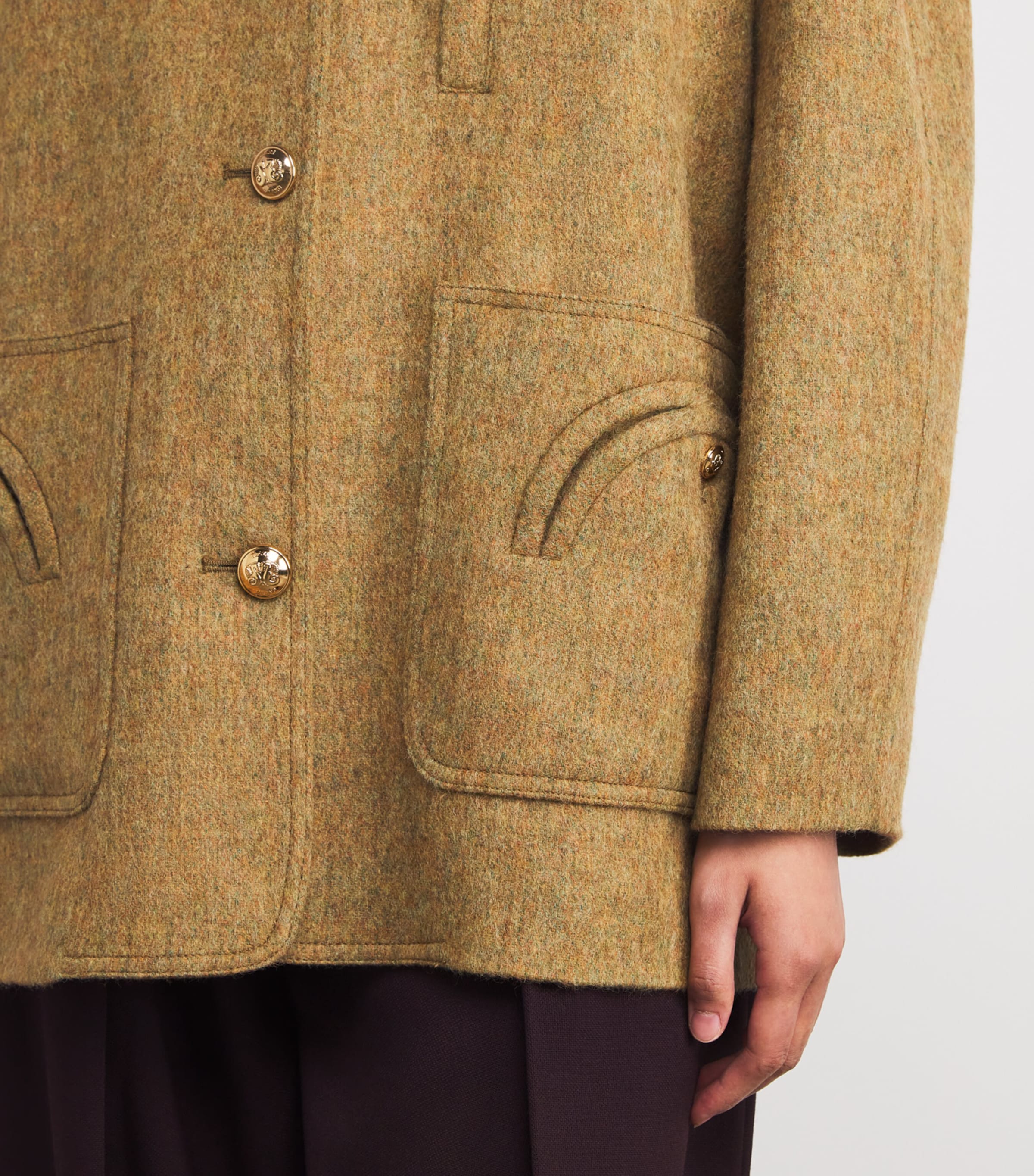 Virgin Wool Clelia Jacket VG01 GREEN Image 6