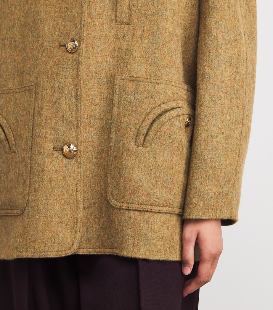 Virgin Wool Clelia Jacket VG01 GREEN Image 6