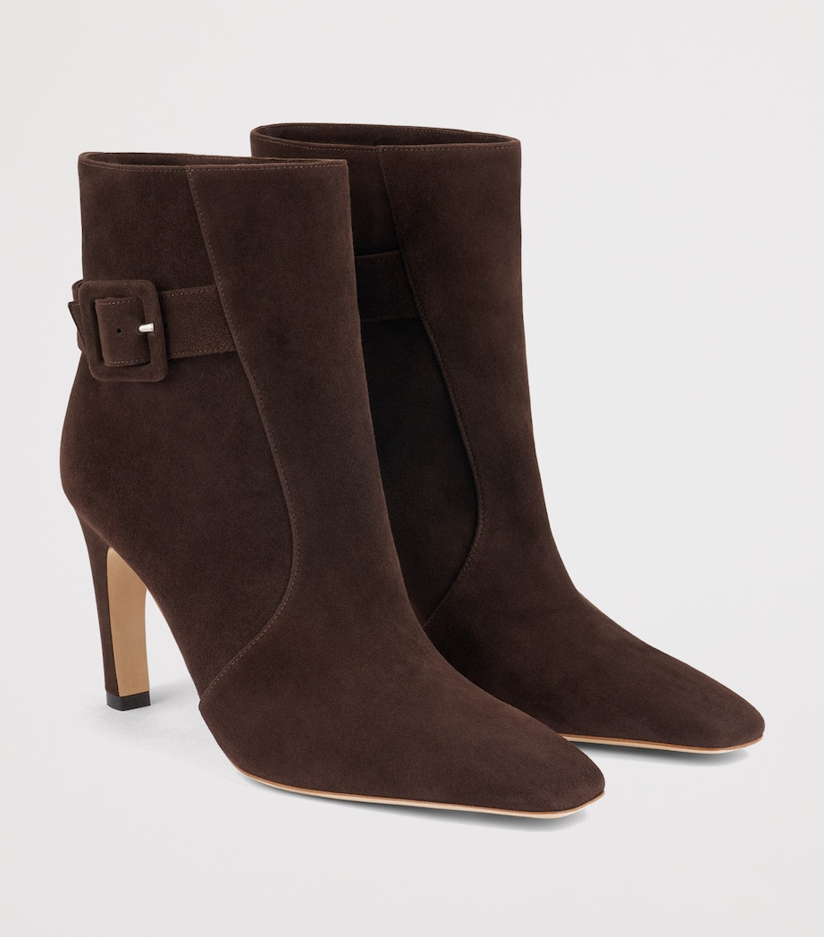 Malone Souliers Suede Rowan Ankle Boots 90 Ebony Image 3