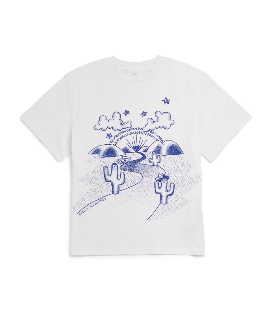 Stella McCartney Kids Cotton Printed T-Shirt (3-14 Years) White Image 1