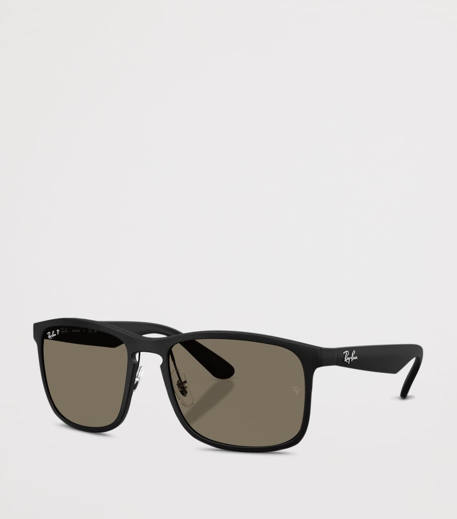 Ray-Ban Square Polarized+ Lenses Sunglasses Black Image 2