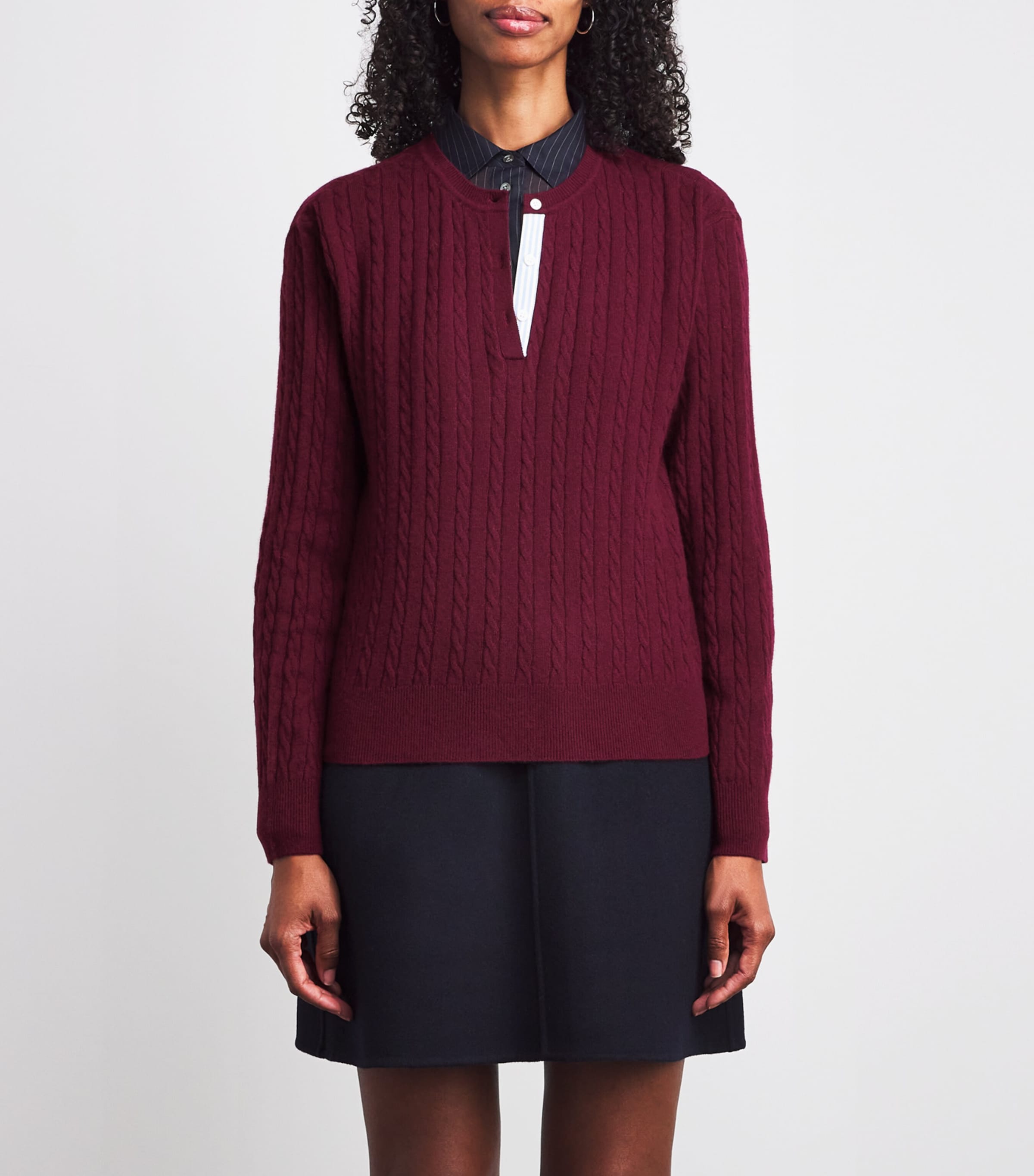 Wool-Cashmere Sweater BURGUNDY Image 3