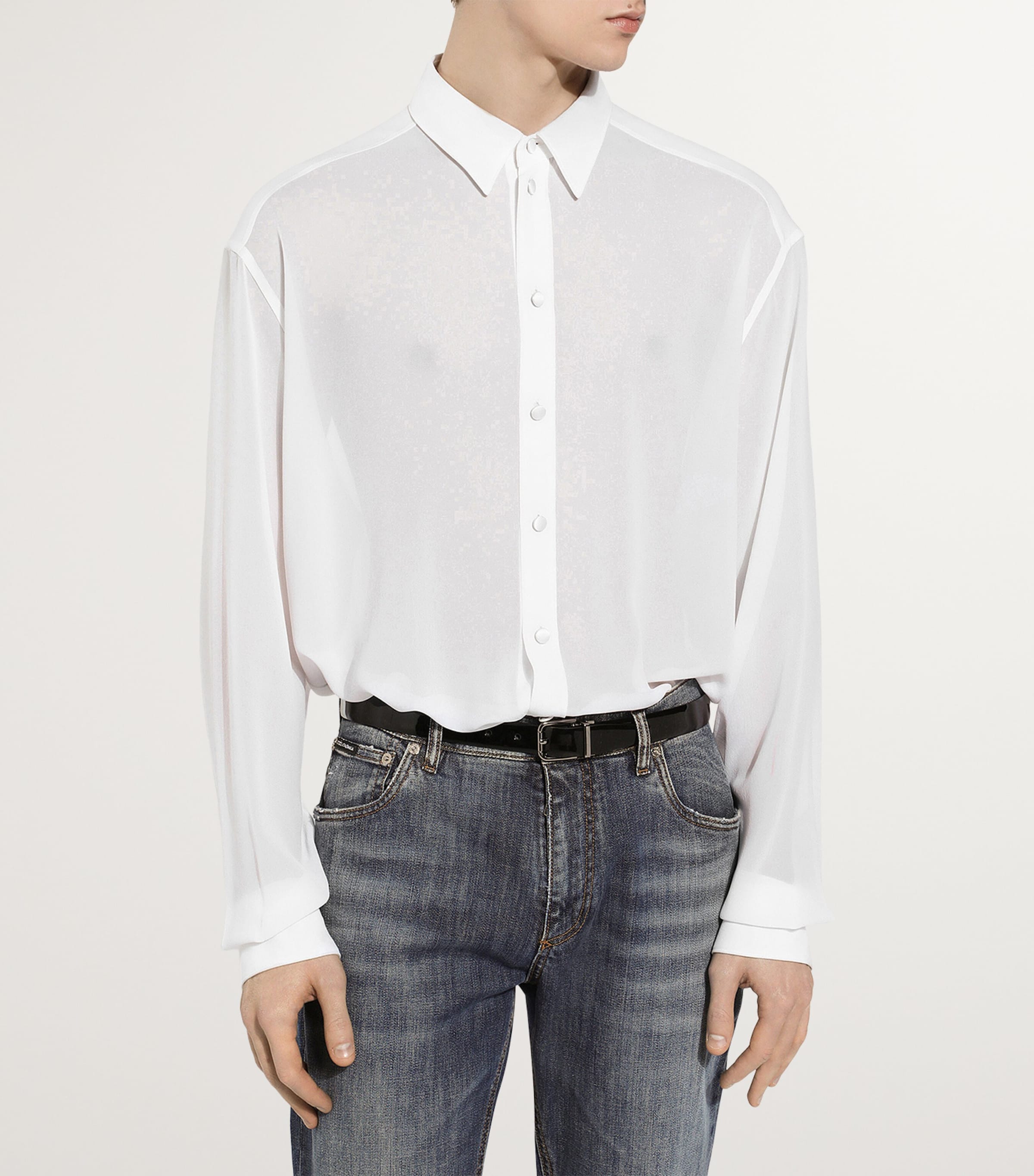 Silk Shirt W0800-OPTICAL WHITE Image 3