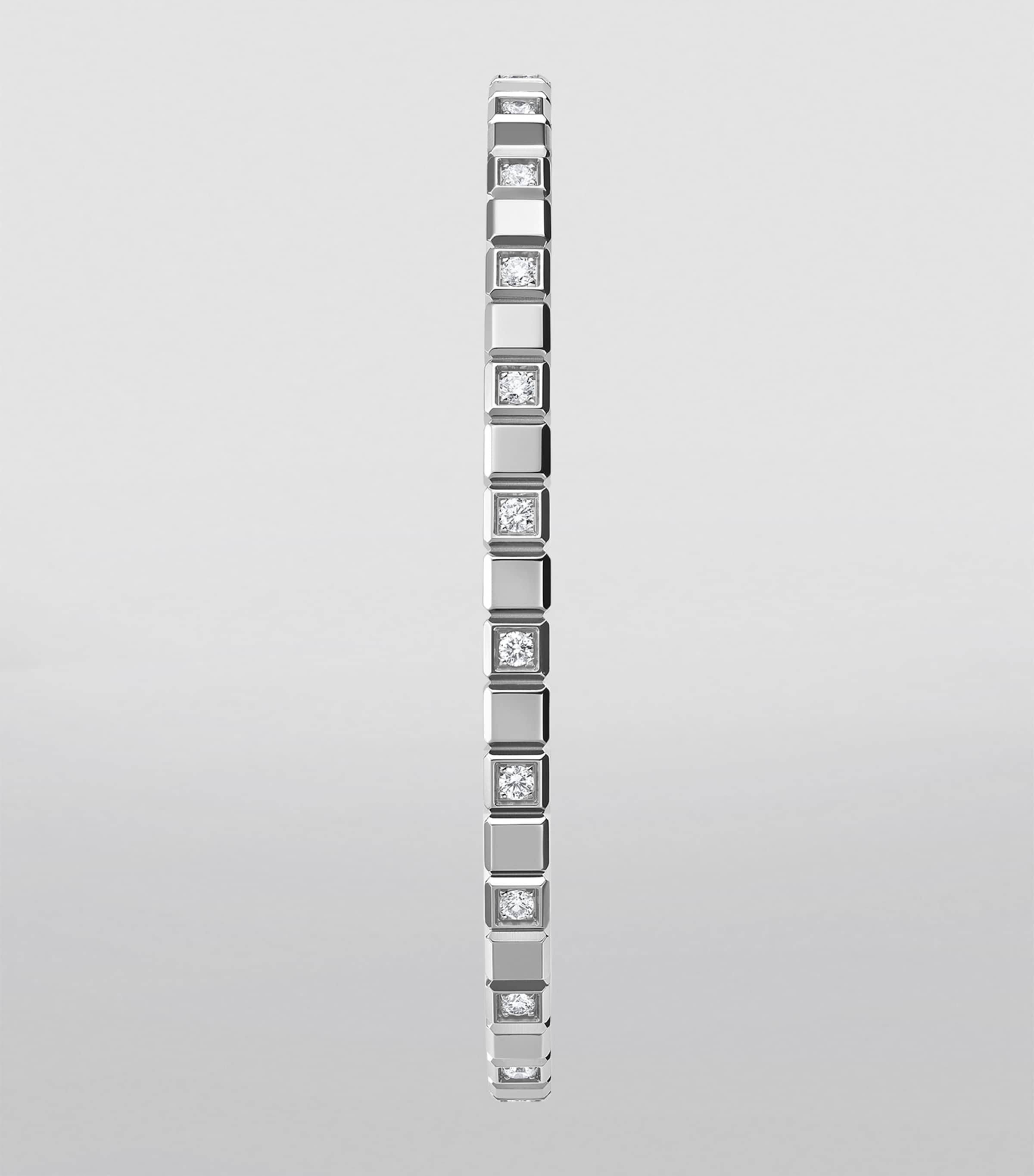 White Gold and Diamond Ice Cube Bangle 18K WHITE GOLD Image 5