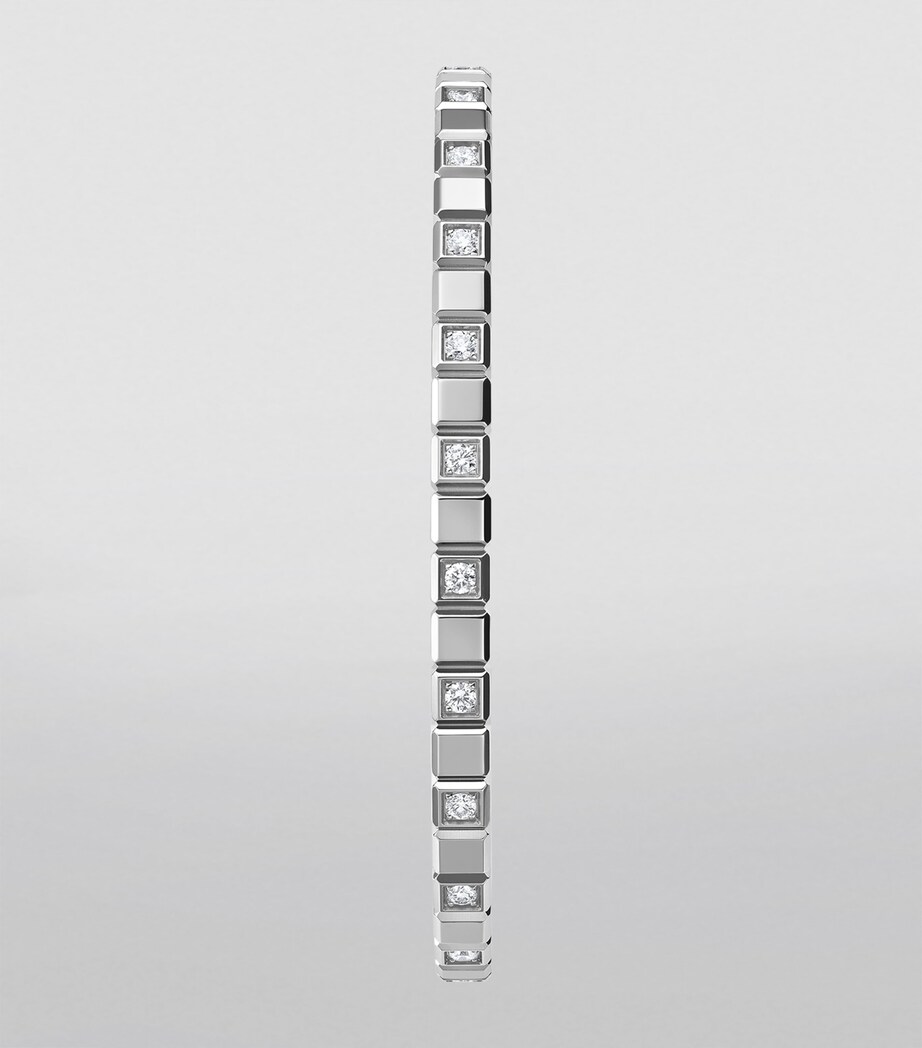 White Gold and Diamond Ice Cube Bangle 18K WHITE GOLD Image 5