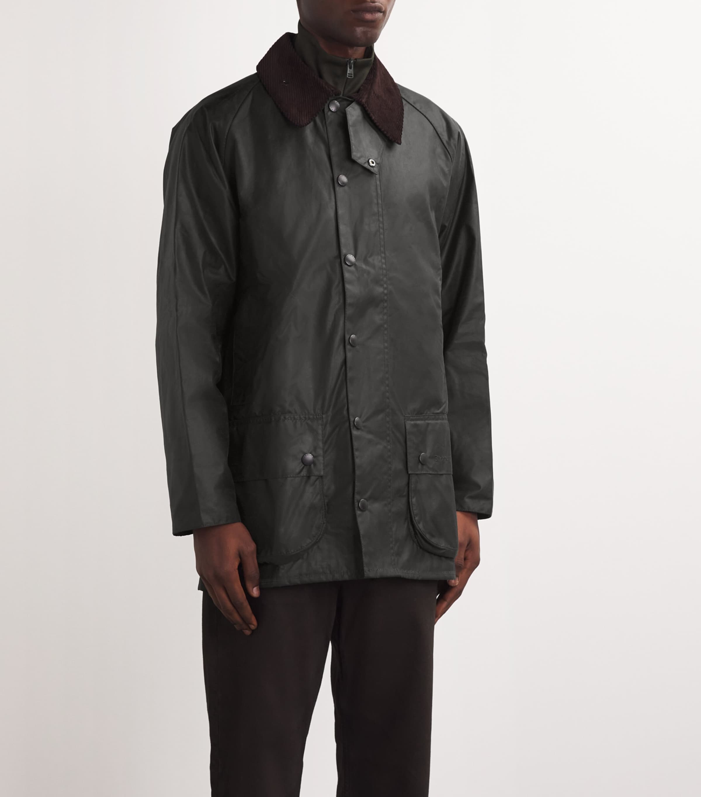 Barbour Green Waxed Beaufort Jacket | Harrods US