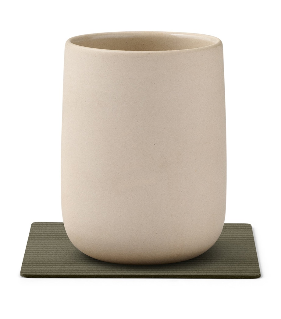 Square Corduroy Coasters (Set of 4) ARMY GREEN Image 2