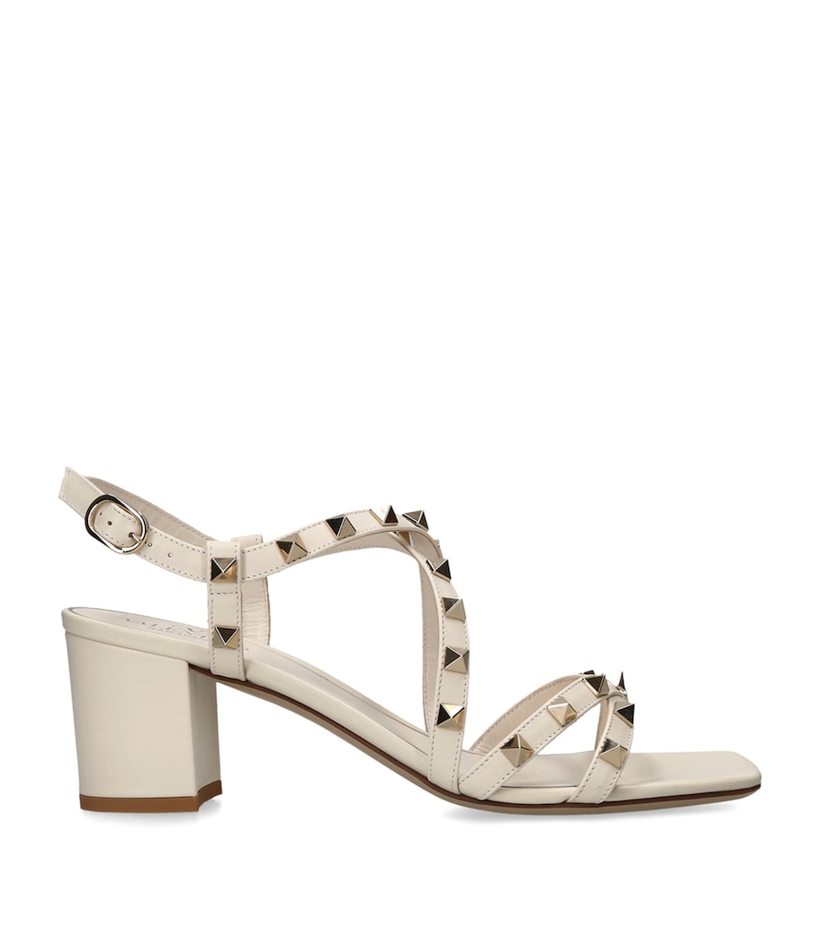 Leather Rockstud Sandals 60 CREAM Image 1