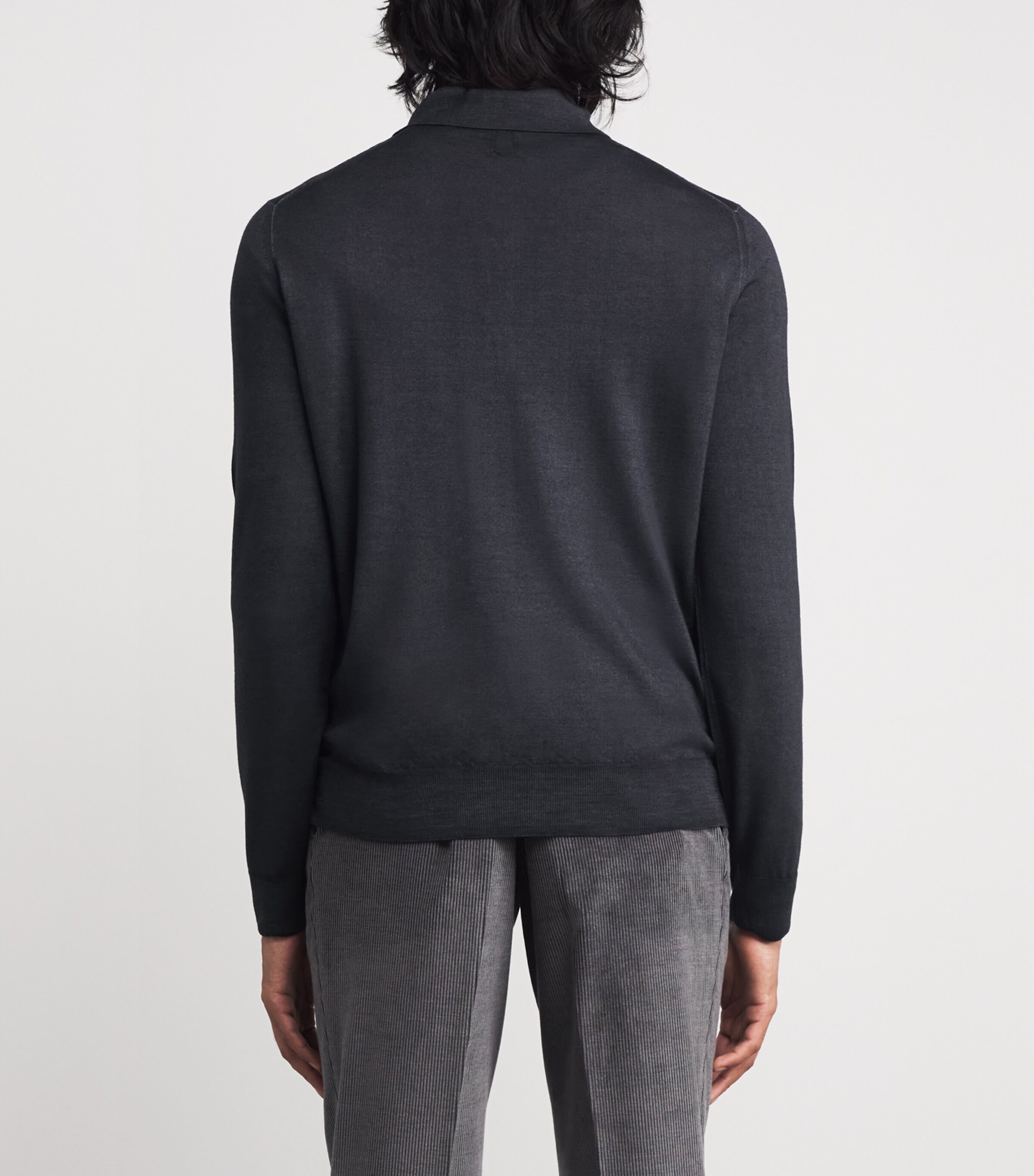 Wool-Silk Polo Sweater 101 Image 4