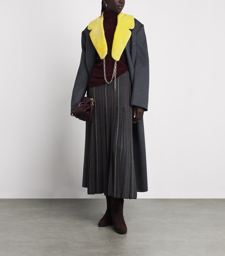 Gabriela Hearst Womens Lambskin Demeter Coat Collar Ylw Yellow Image 2