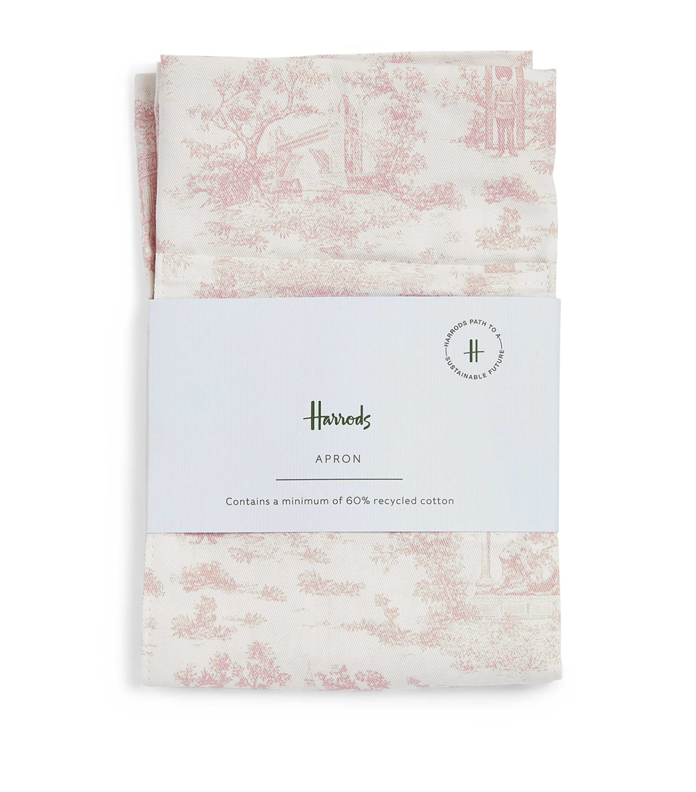 Harrods Toile Apron In White