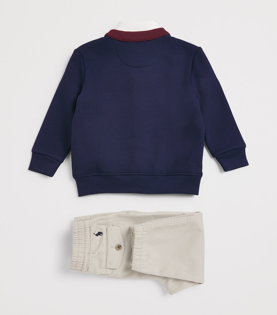 Polo Shirt, Cardigan and Trousers Set (3-24 Months) MULTI Image 2