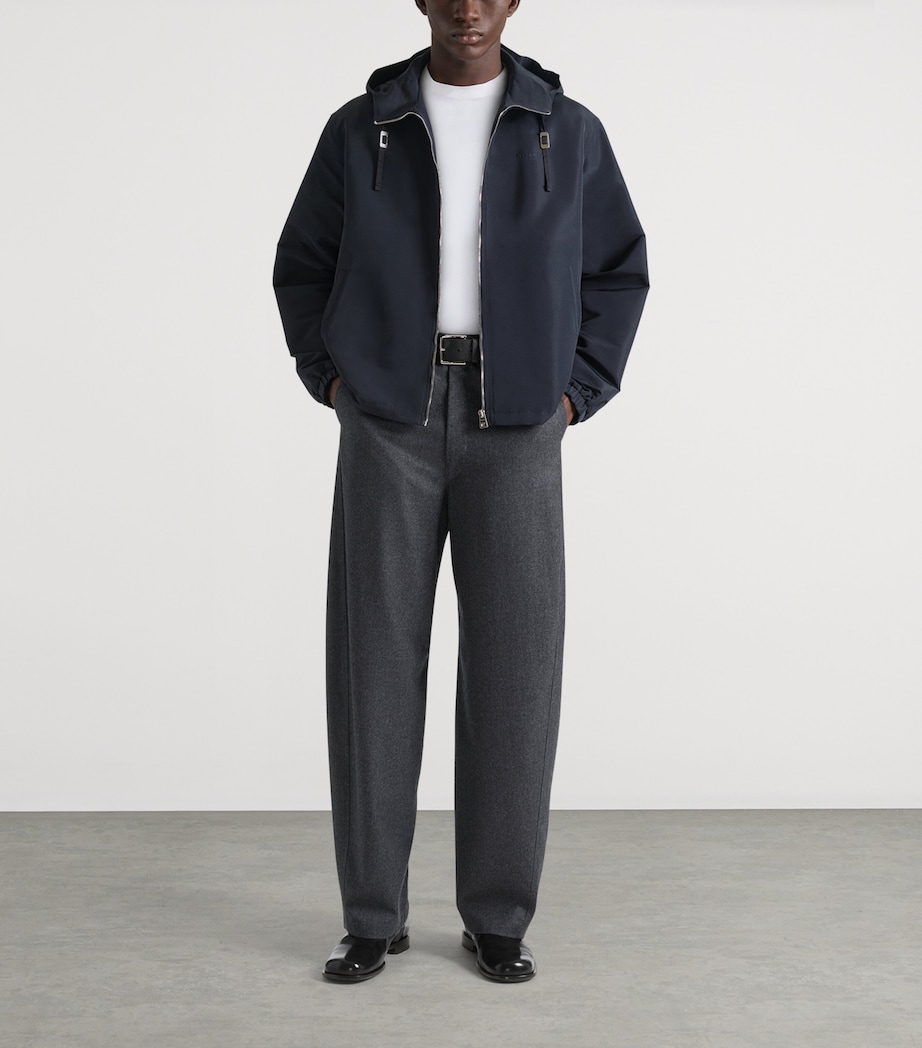 Hooded Windbreaker Jacket NAVY Image 2