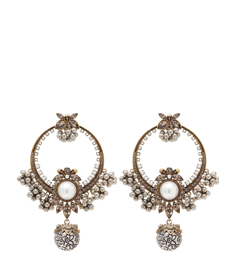 McQueen Faux Pearl Heirloom Drop Earrings Image 1