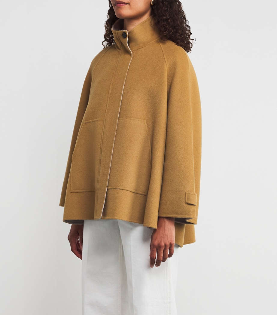Virgin Wool High-Neck Coat OCHRE Image 3
