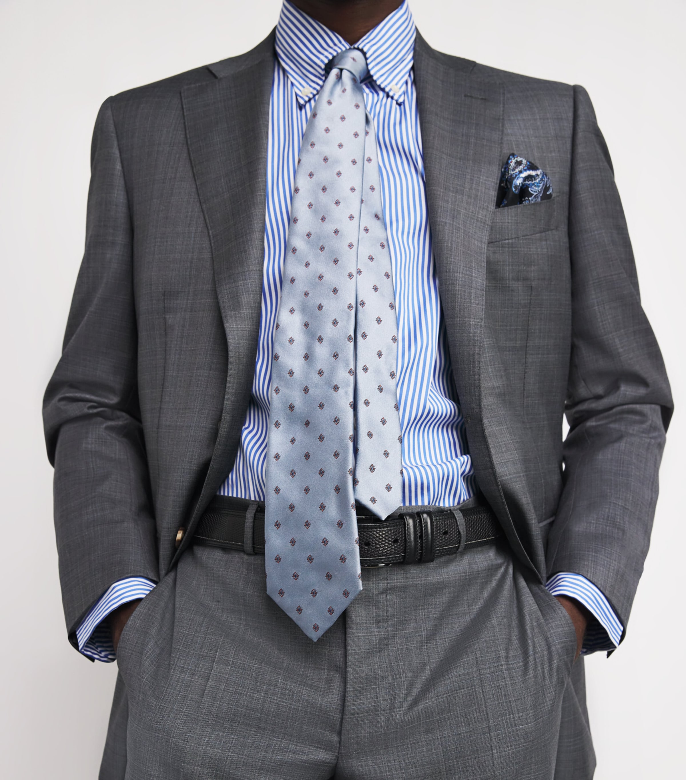 Silk Jewel Jacquard Tie BLUE Image 2