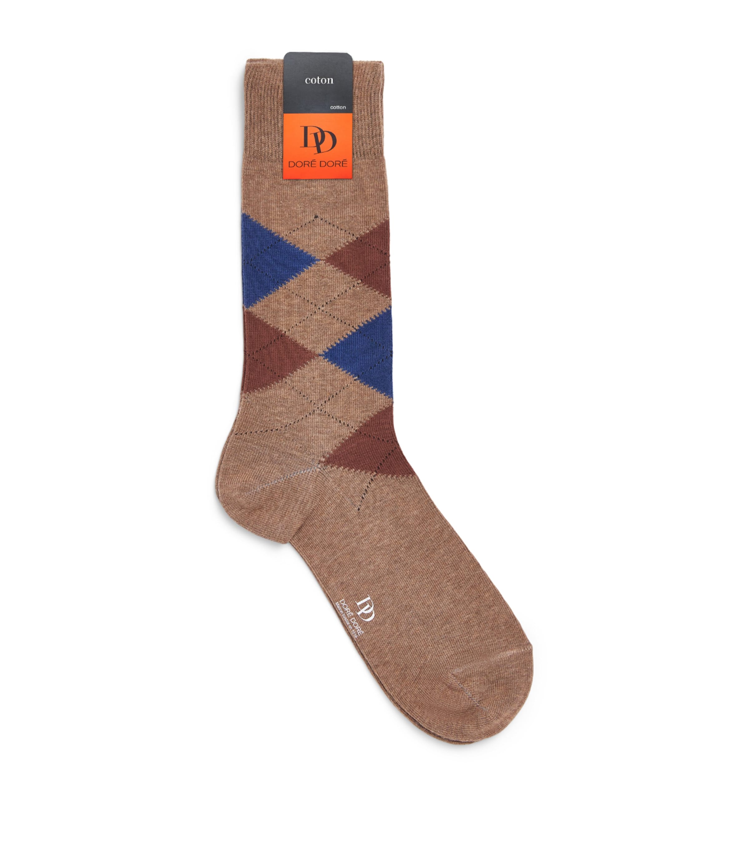 Doré Doré Mens Argyle Socks Caille Ch Image 1