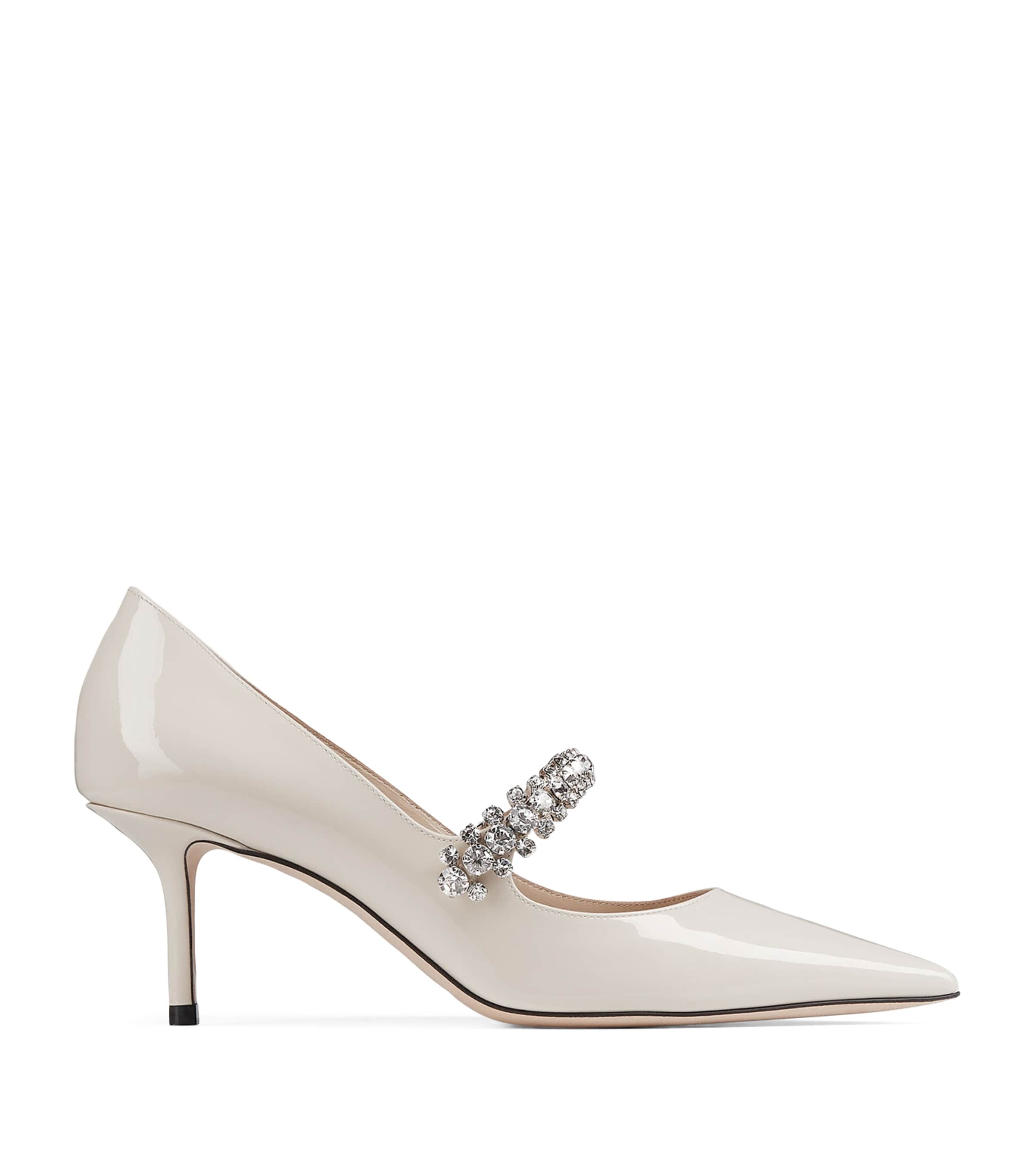 Jimmy Choo Bing 65 Pointed-toe Embellished Pumps In Gray